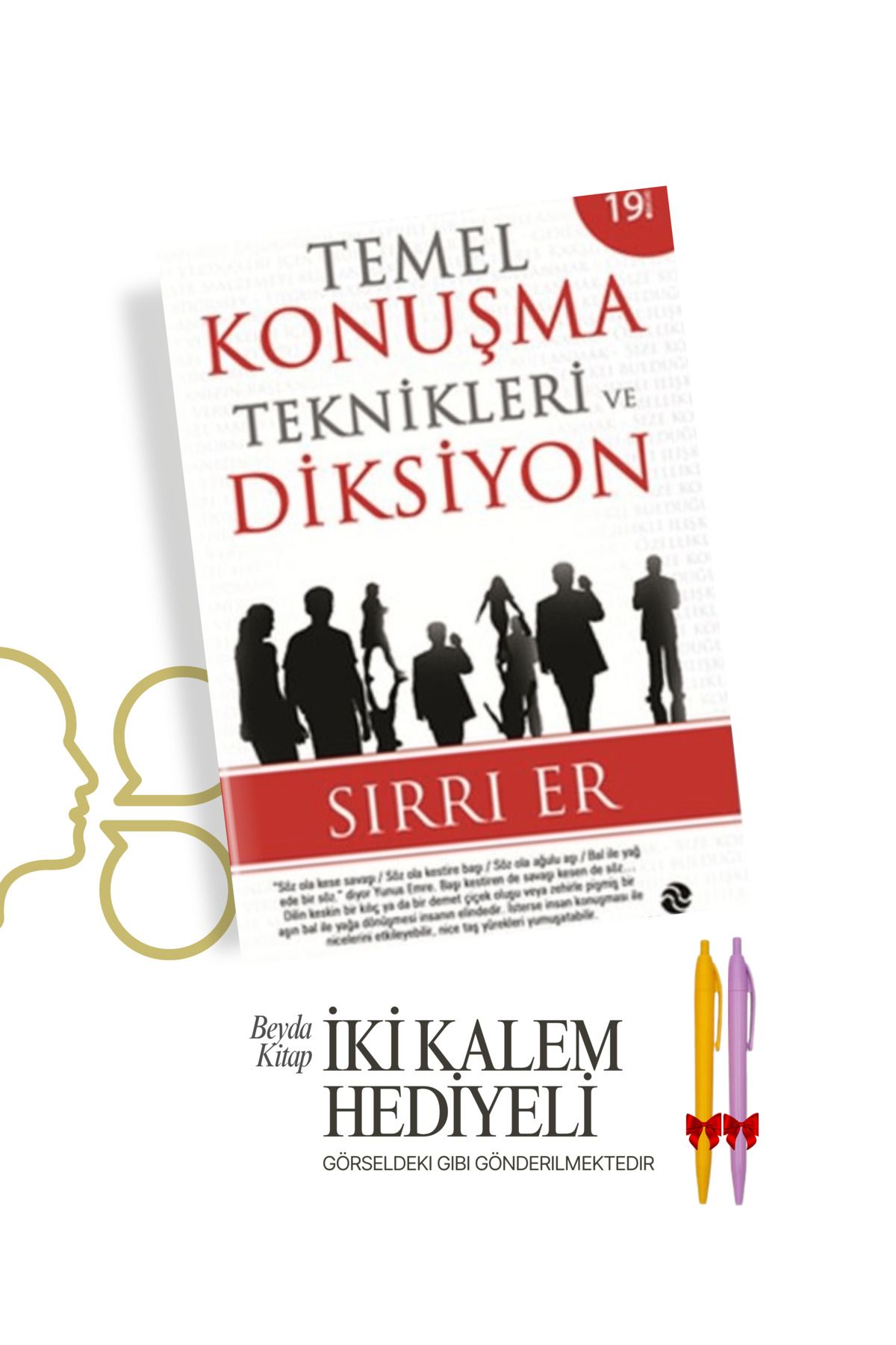 İletişim Yayınları Temel Konuşma Teknikleri ve Diksiyon - Sırrı Er - İki Kalem Hediyeli - DKSYN28