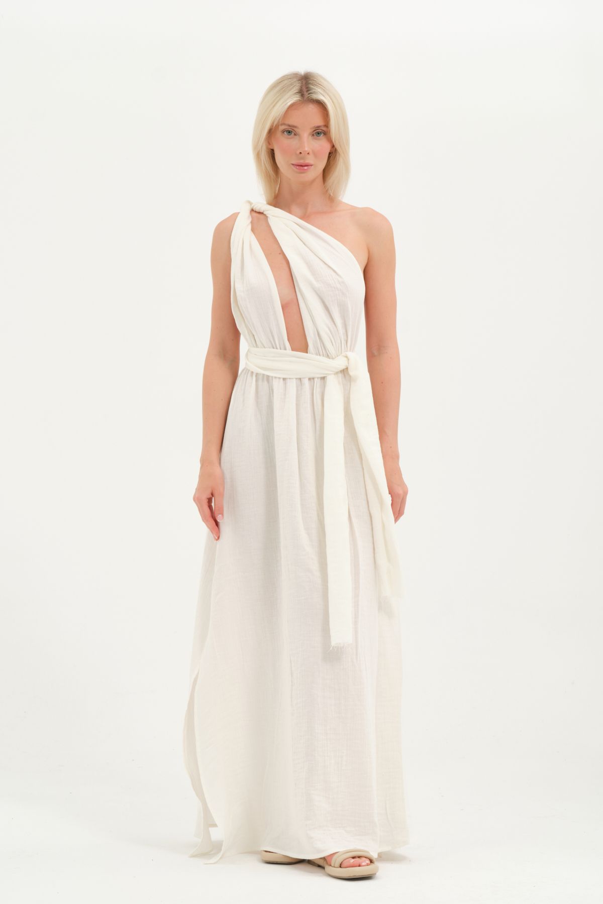 eva clothing Kadın Müslim Bağlamalı Elbise