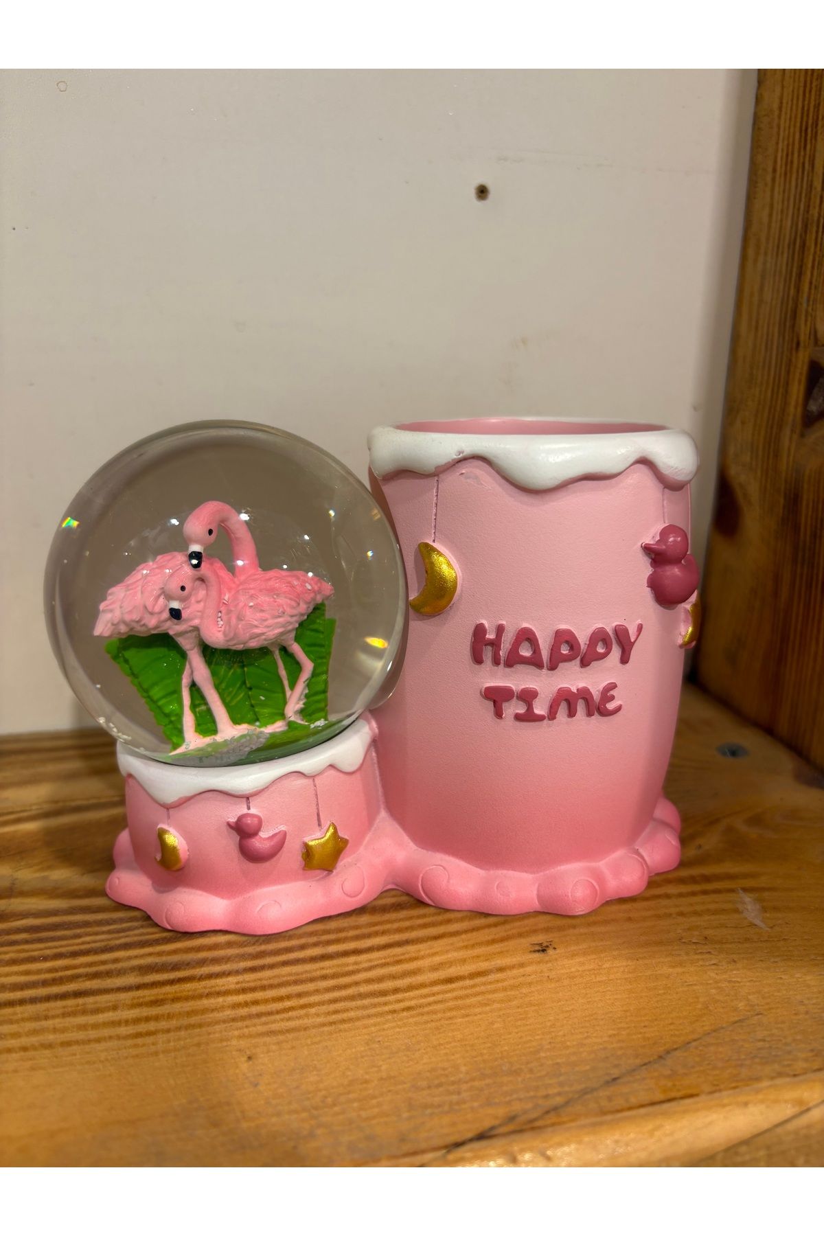cemfa Işıklı Masaüstü Flamingo Kar küreli Kalemlik