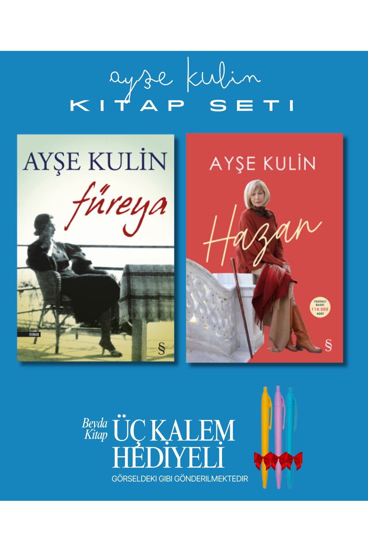 Everest Yayınları Füreya - Hazan - Ayşe Kulin - Kitap Seti - Üç Kalem Hediyeli