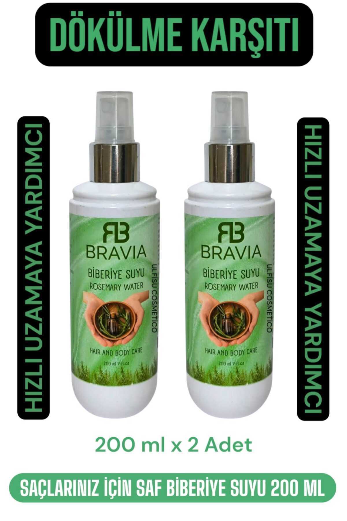 ULFİSU COSMETİCO Biberiye Suyu Dökülme Karşıtı ve Hızlı Saç Uzatma Etkili 200 ml - 2 ADET