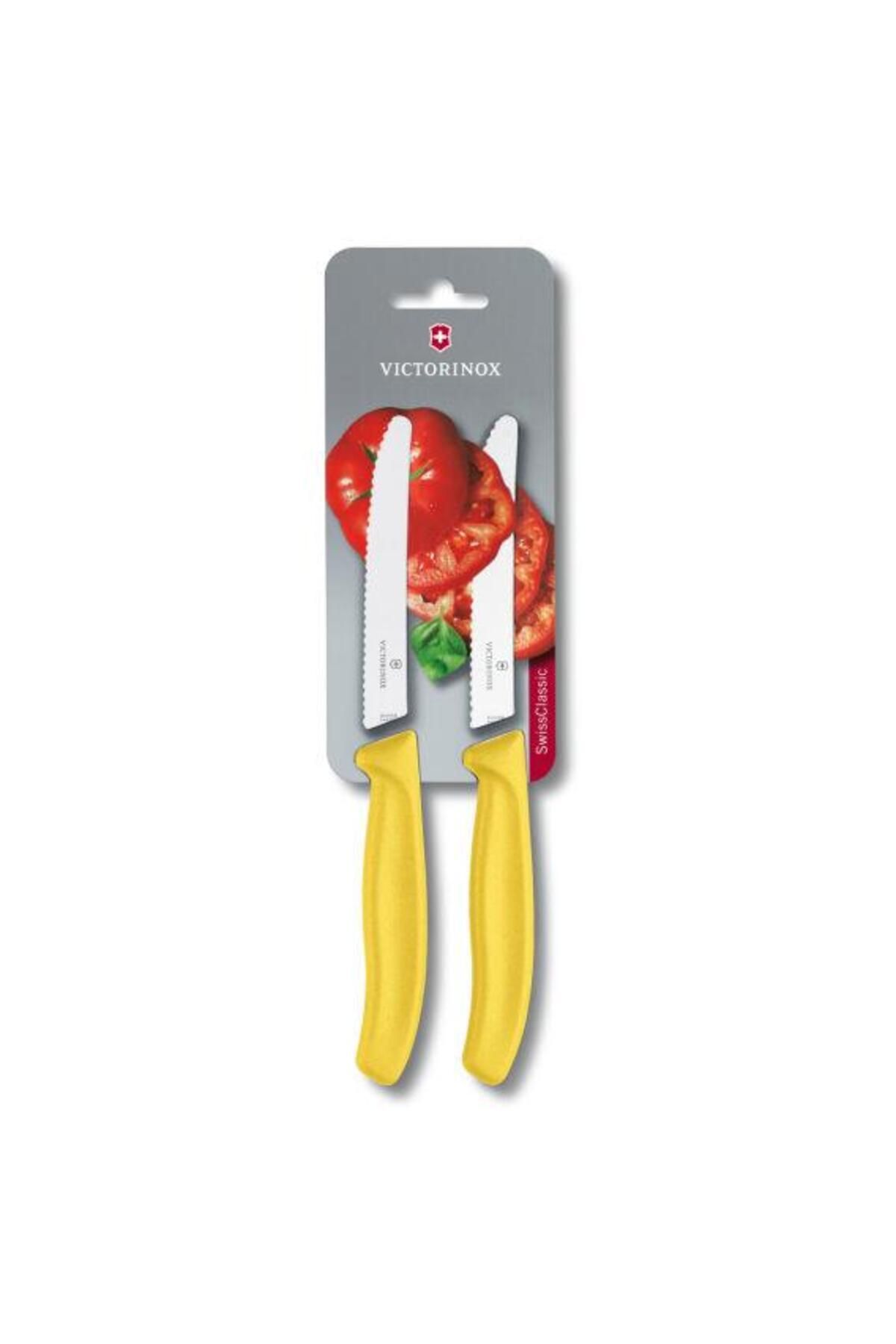 Victorinox VT 6.7836.L118B Soyma Bıçağı,10 Cm,Test,Sc,Sarı,2 Li Blister