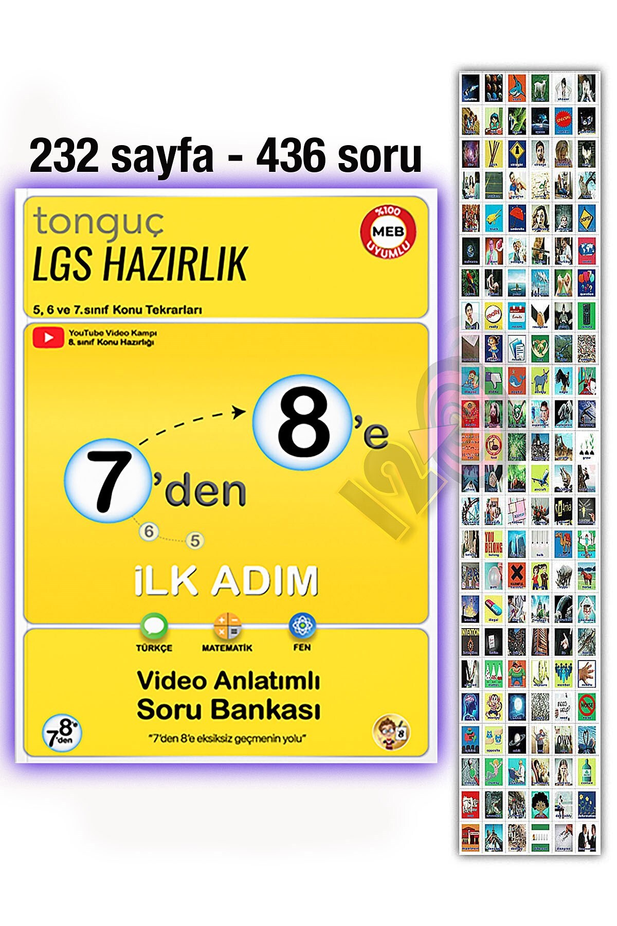 Tonguç Yayınları 7'den 8'e Hazırlık Yaz Tatili Kitabı Ingilizce