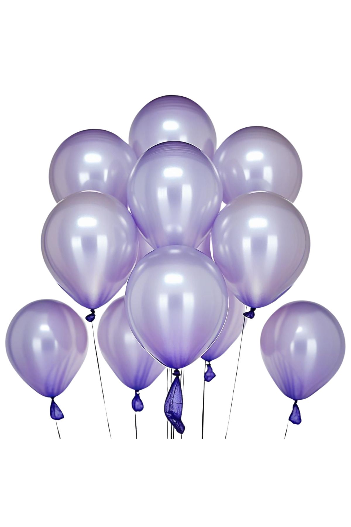 tedaks 20 Adet 12 İnç 30 Cm Metalik Lila Balon Doğum Günü Süsleme