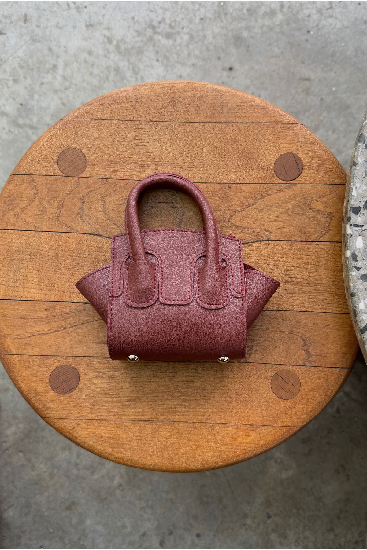 Mupa Shoes Kadın Mini El ve Omuz Çantası BORDO