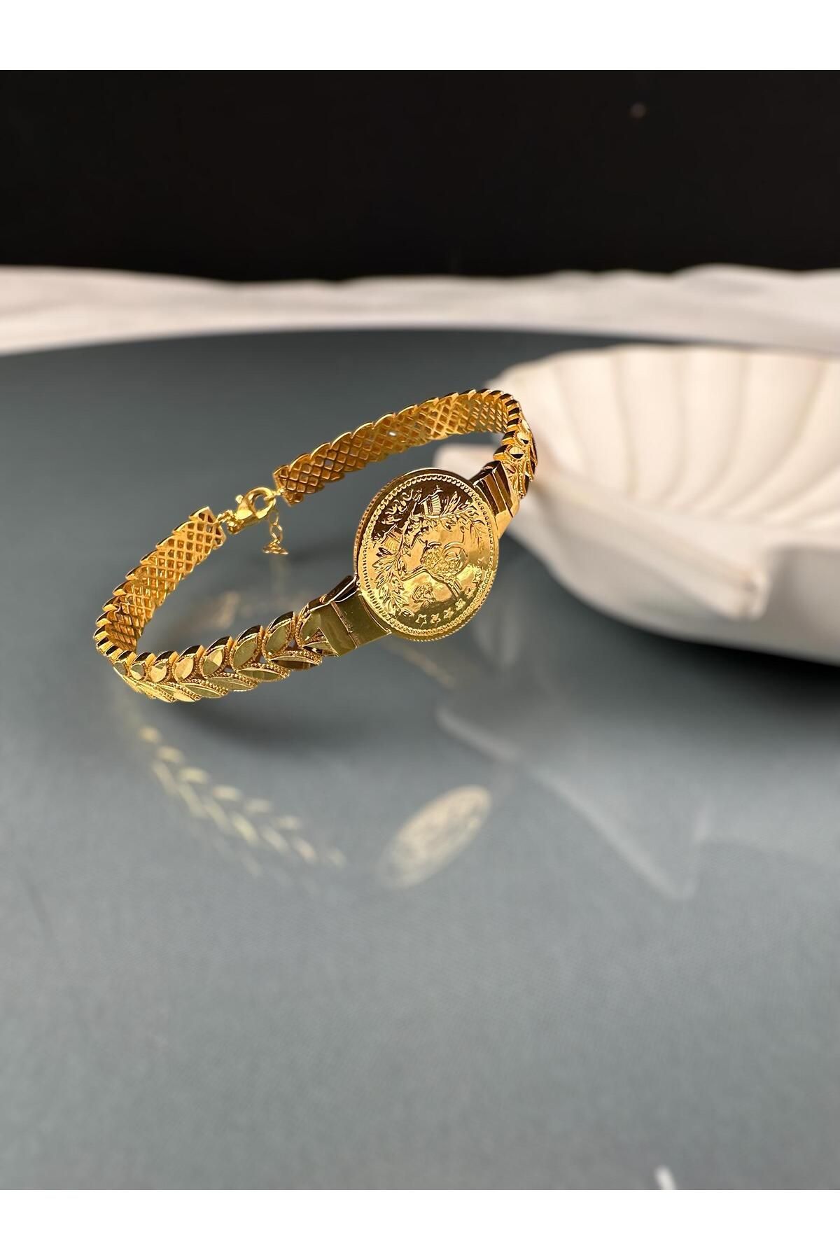NEW'ORO JEWELRY 22 Ayar Osmanlı Tuğralı Kelepçe Bilezik