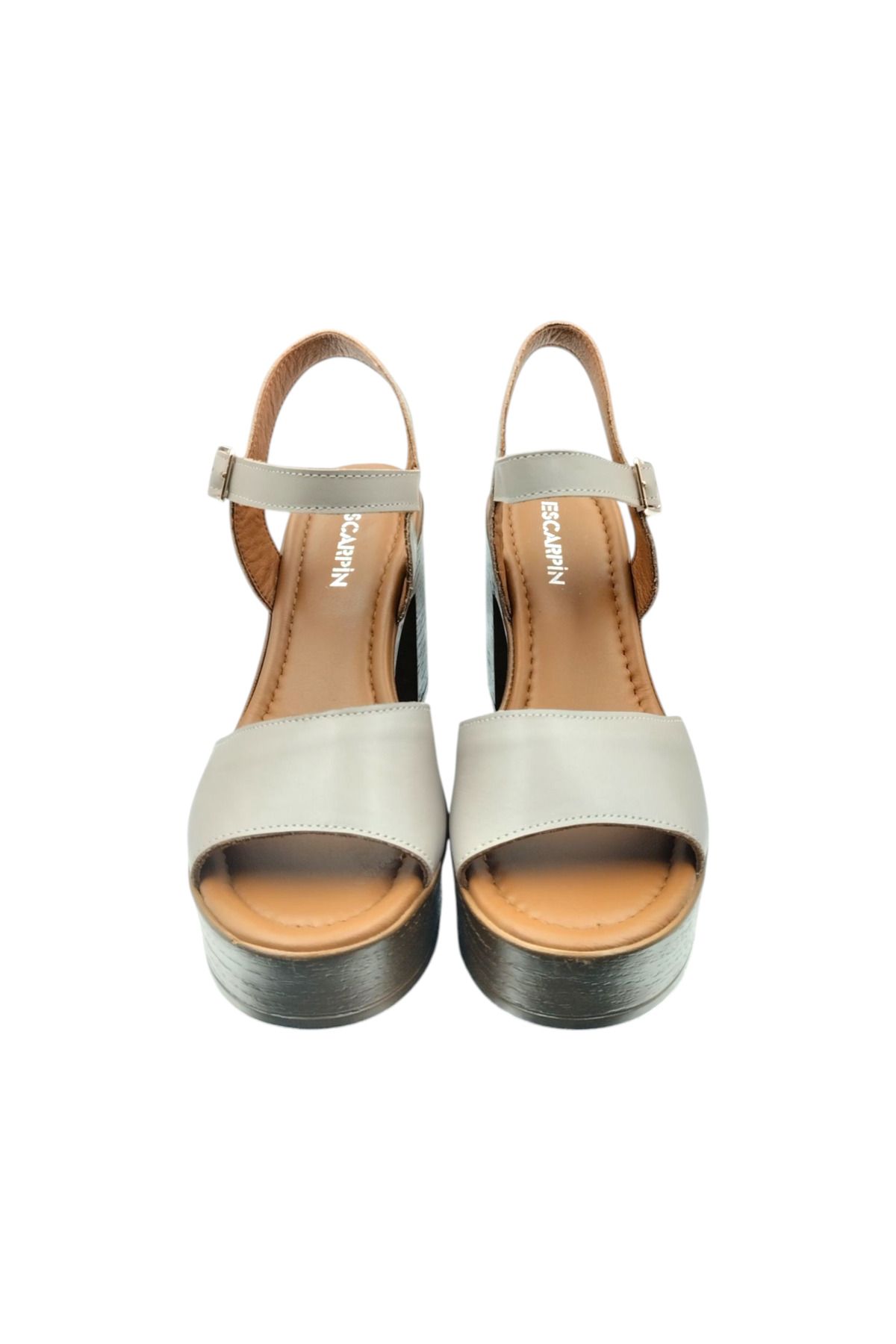 Escarpinshoes KADIN HAKİKİ DERİ ÖN ARKA AÇIK PLATFORMLU RAHAT GÜNLÜK AYAKKABI