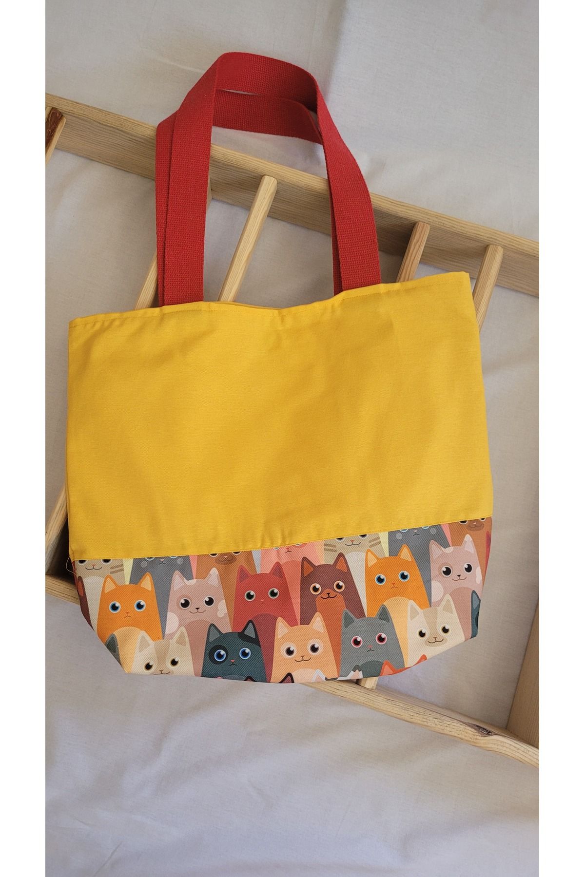 Minya collection Renkli Desenli Kumaş Çanta