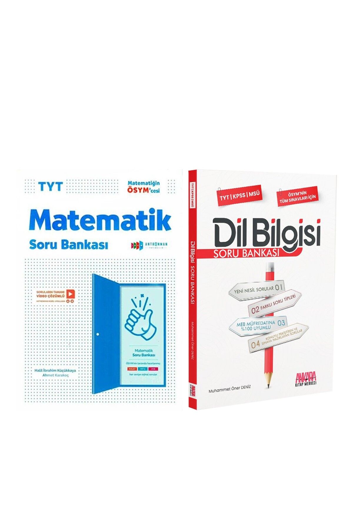 Ankara Kitap Merkezi Antrenman Yayınları TYT Matematik ve AKM Dil Bilgisi Soru Bankası Seti 2 Kitap