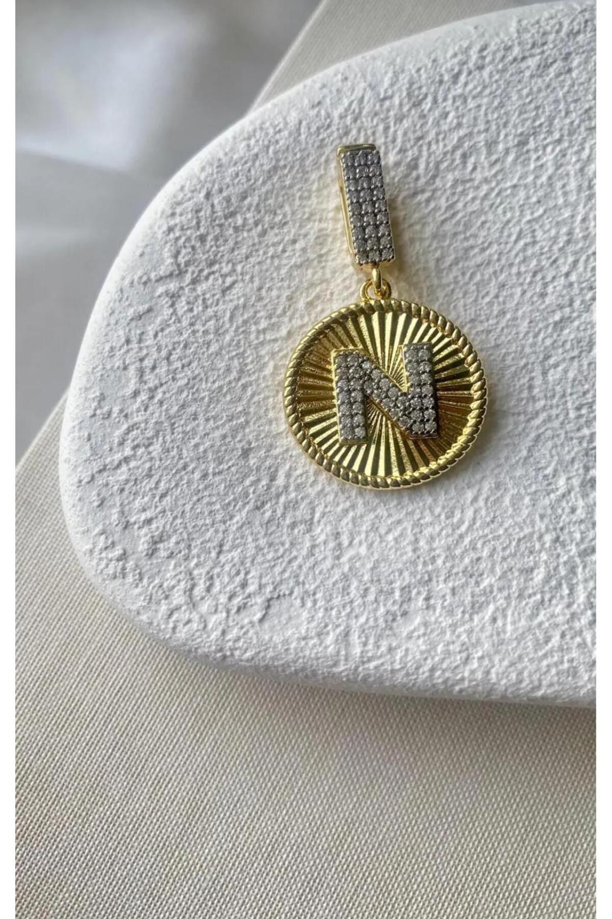 SELISYAJEWELRY Charm Kolye Ucu N Harfi