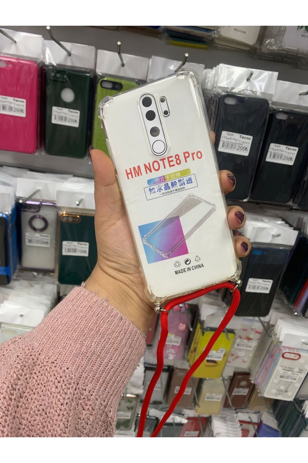 TECNOTREND Redmi Note 8 Pro Şeffaf iplii silikon kılıf