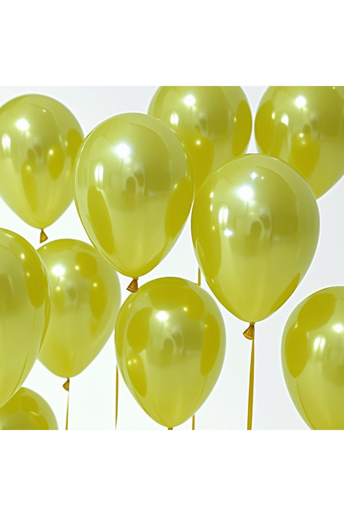 tedaks 20 Adet 12 İnç 30 Cm Metalik Sarı Balon Doğum Günü Süsleme