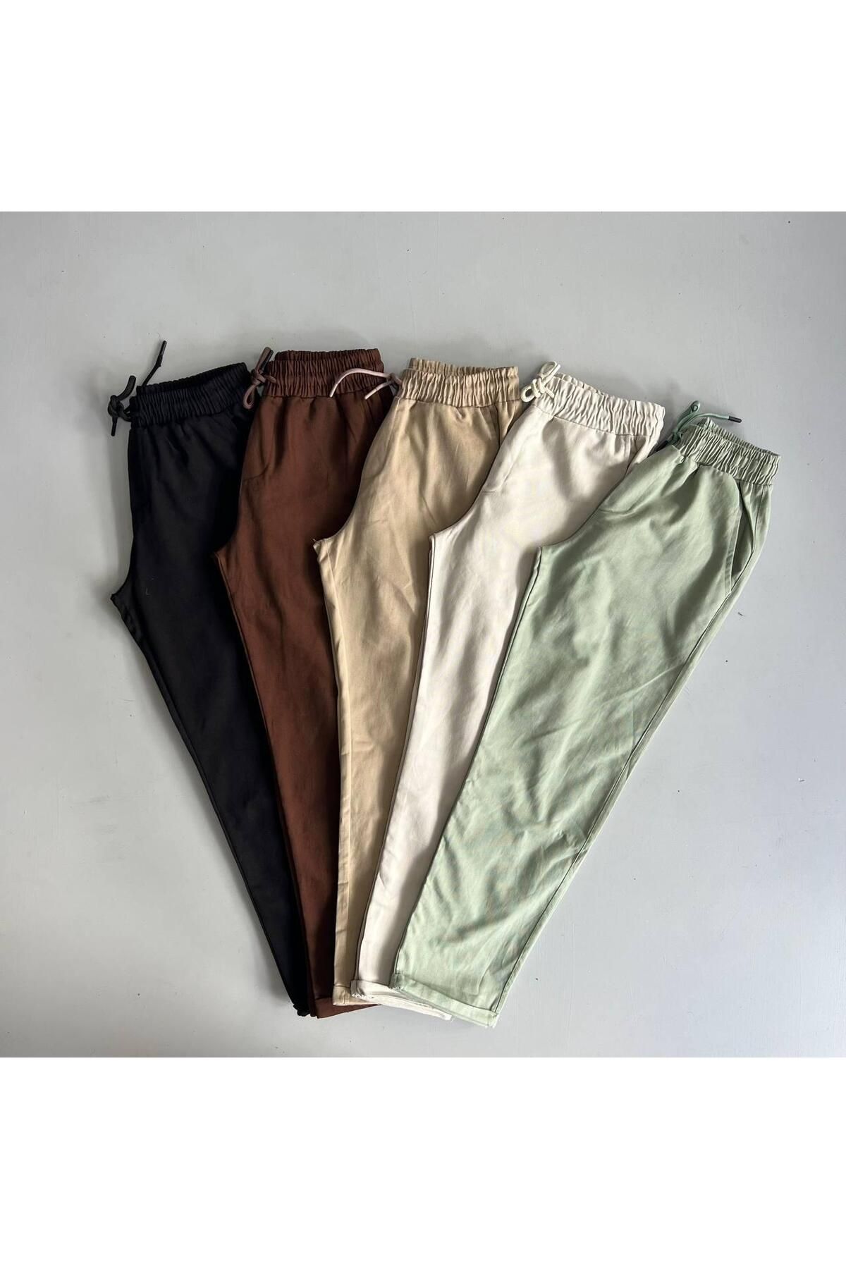 stilistas Hafif Ve Rahat Keten Baggy Pantolon