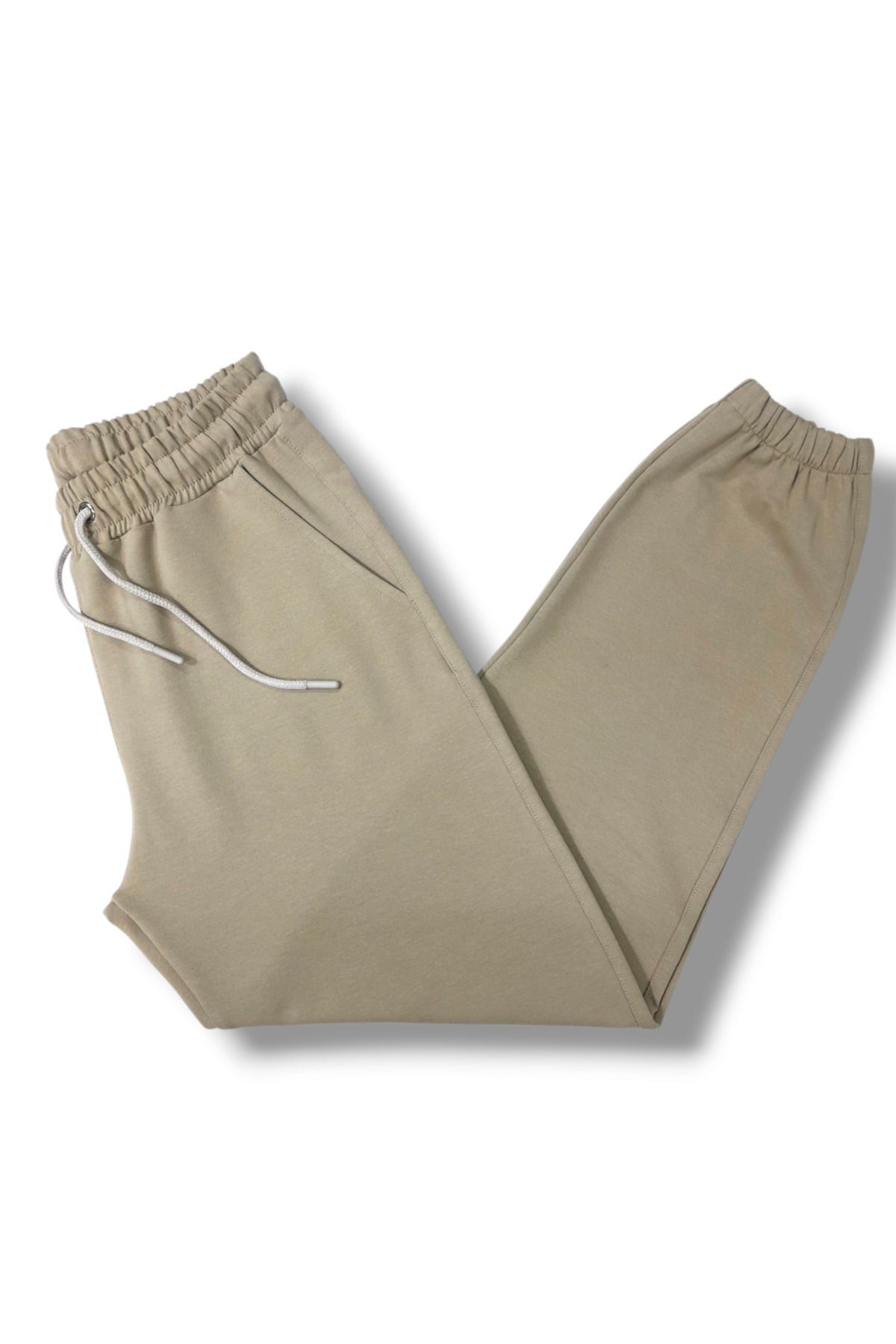 MASSMODA Eşofman Altı İnce Yazlık 2 İplik Kompakt Lastikli Paça Şardonsuz Penye Pijama Erkek / Kadın Unisex