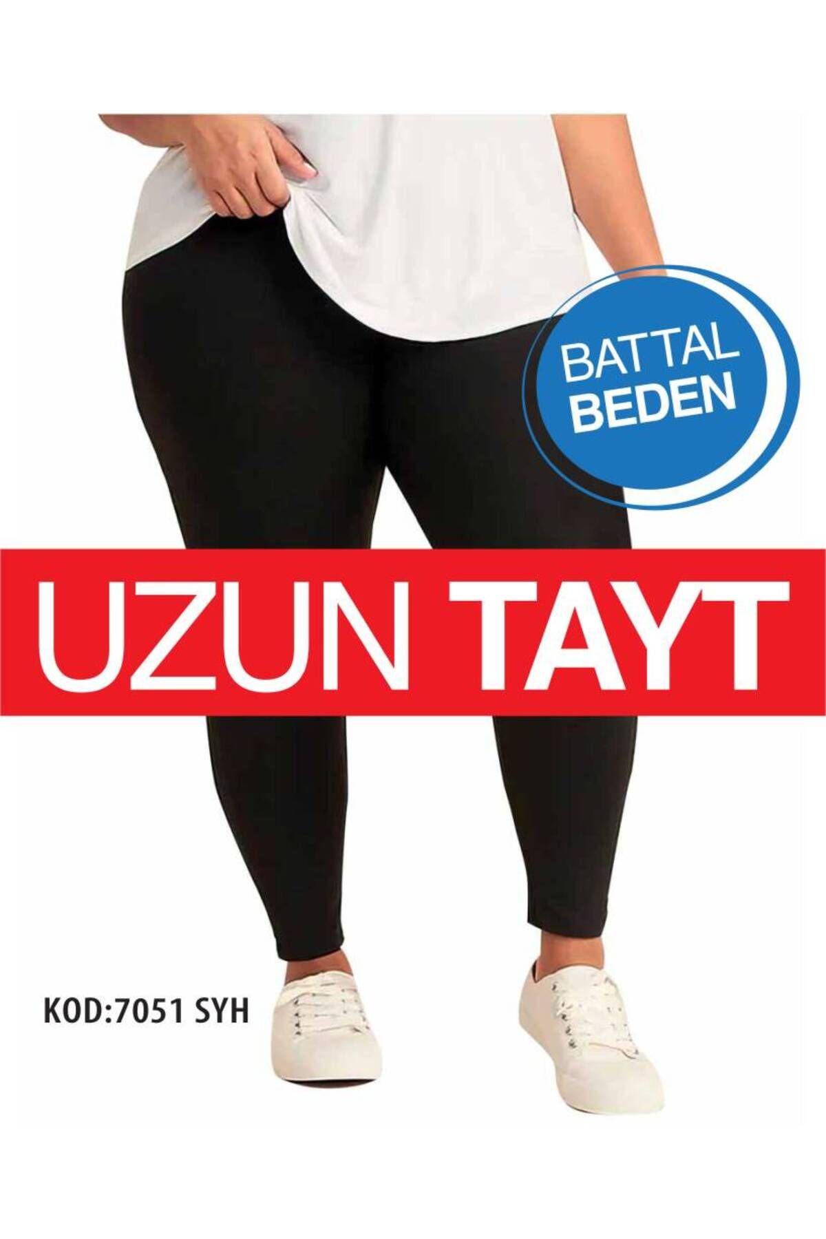 Star KADIN SİYAH SAF PAMUK UZUN TAYT