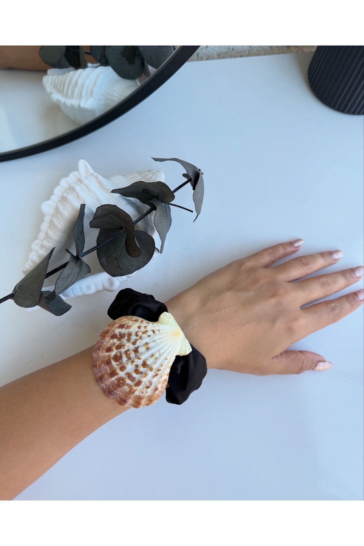 LUXURY JEWELRY Doğal Deniz Kabuğu Lastik Toka