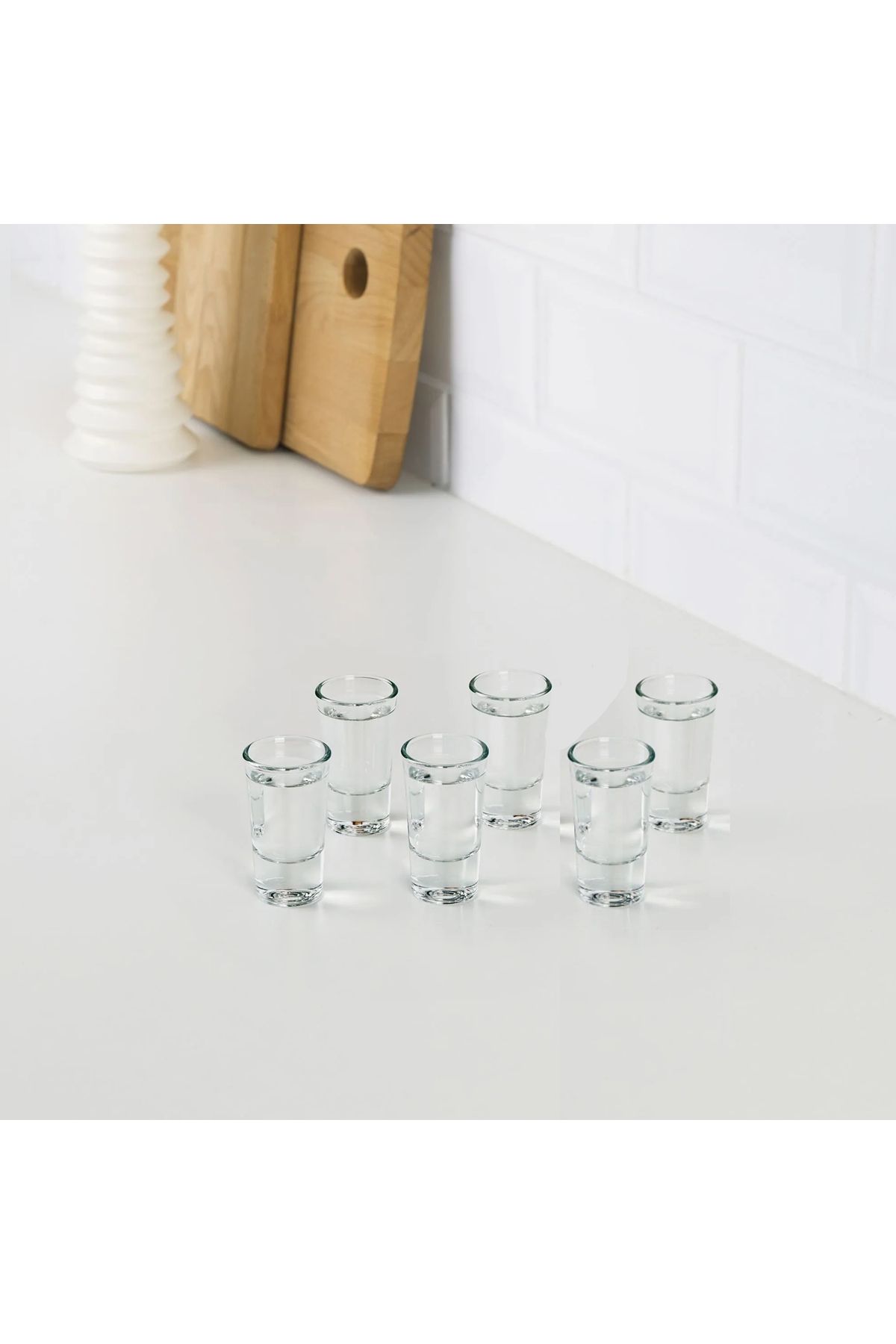 IKEA 6'lı Set Şat Bardağı Cam Bardak Yükseklik 7 cm İkea Likör Bardağı Seti Mini Shot Bardağı Hacim 25 ml