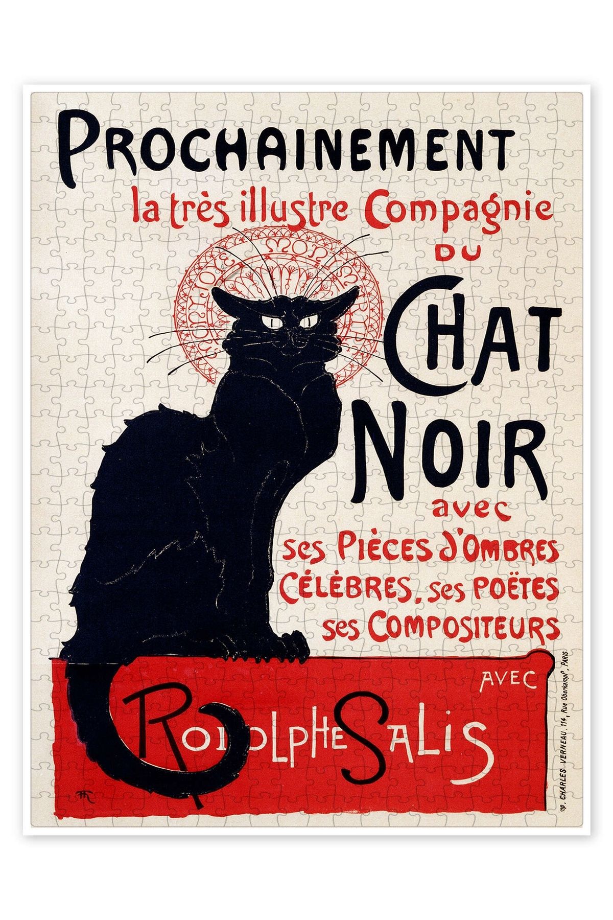 Jeronkarji Le Chat Noir II 500 Parça Puzzle Yapboz Kedi Köpek Temalı Doğa ve Orman Hayvanları