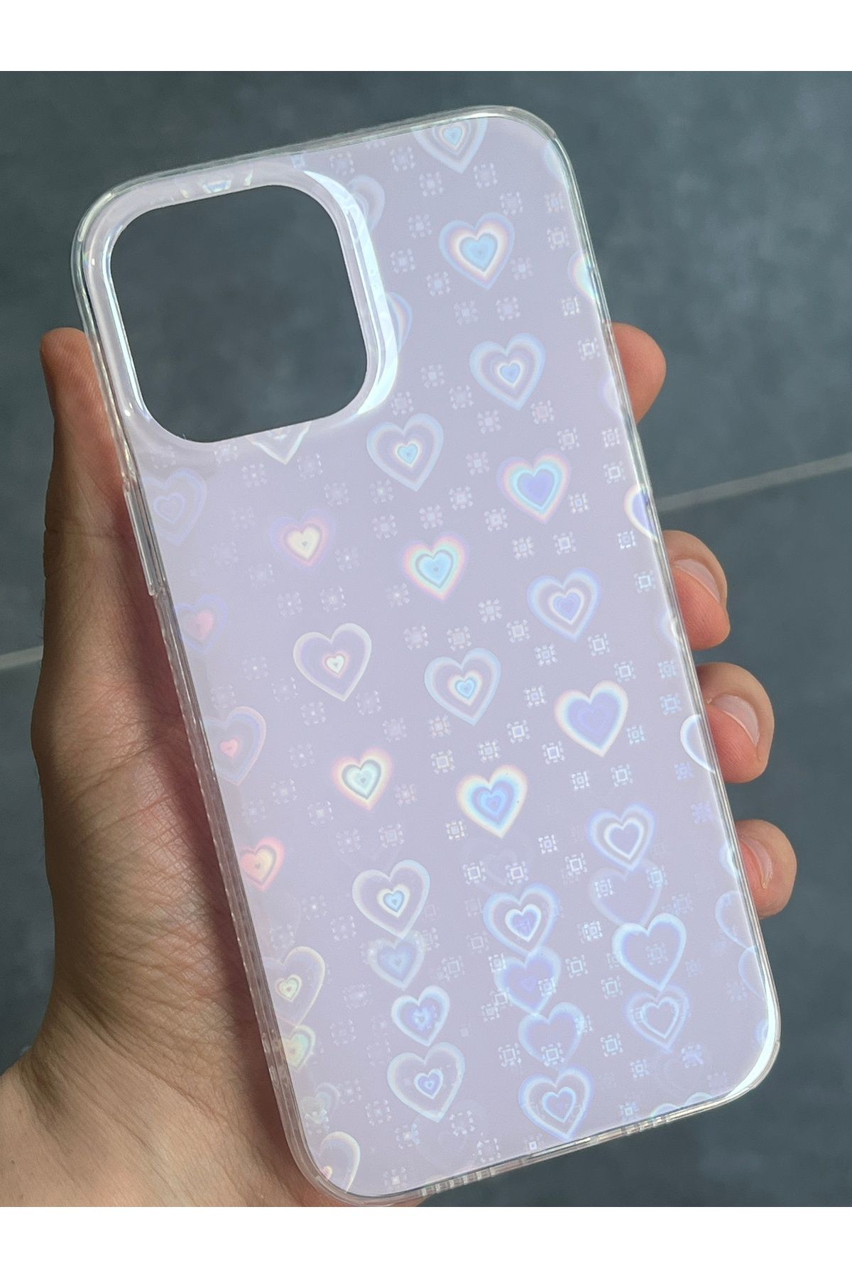 EDELFU iPhone 13 Pro Max [6.7"] Parlak Kalpli Holografik Telefon Kılıf - Işıltılı Tasarım