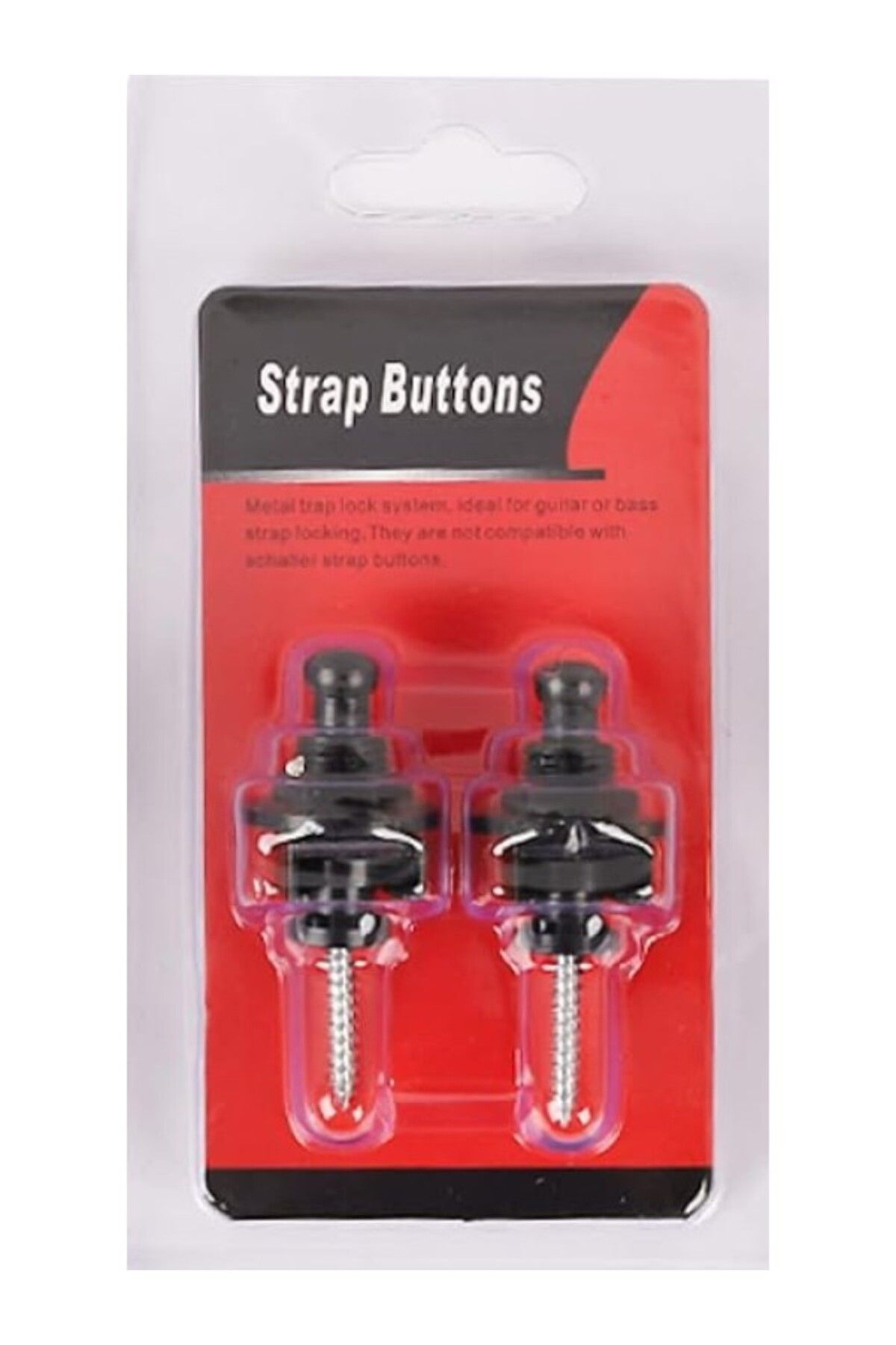 ShopZum Raymond Joes Sb01Bk Gitar Askı Kilidi Straplock (1 Çift Siyah)