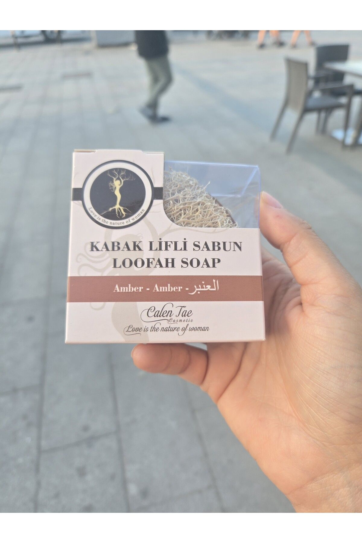 Calen Tae Cosmetic Kabak lifli katı sabun