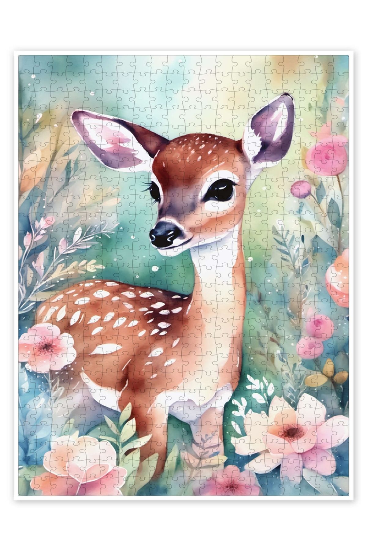 Jeronkarji Bahçedeki Fawn 500 Parça Puzzle Yapboz Çocuklar için Neşeli Hayvan Temalı