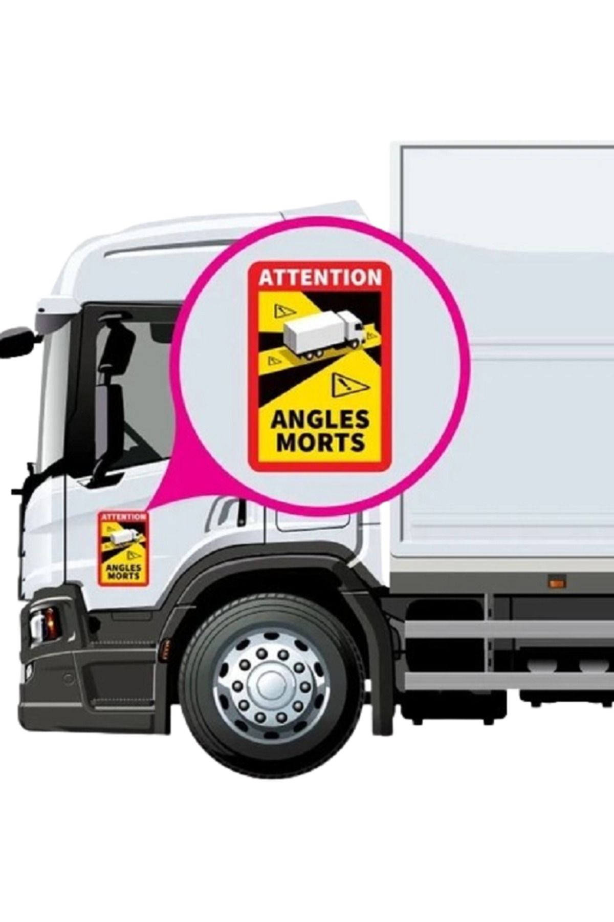 YTO 2 ADET Angles Morts Tır Uyarı Etiketi - Tır Kör Nokta Etiketi