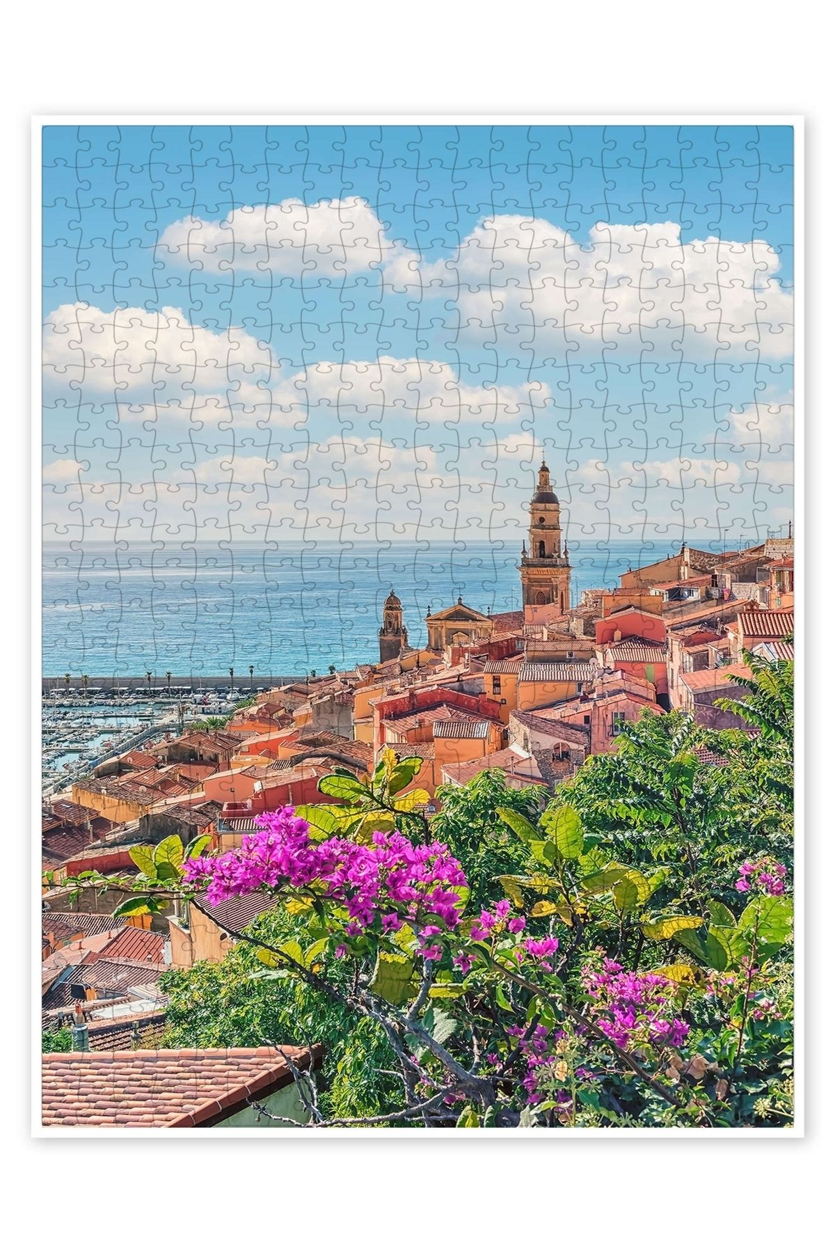 Jeronkarji Menton 500 Parça Puzzle Yapboz Şehir Manzara Temalı Hobilik