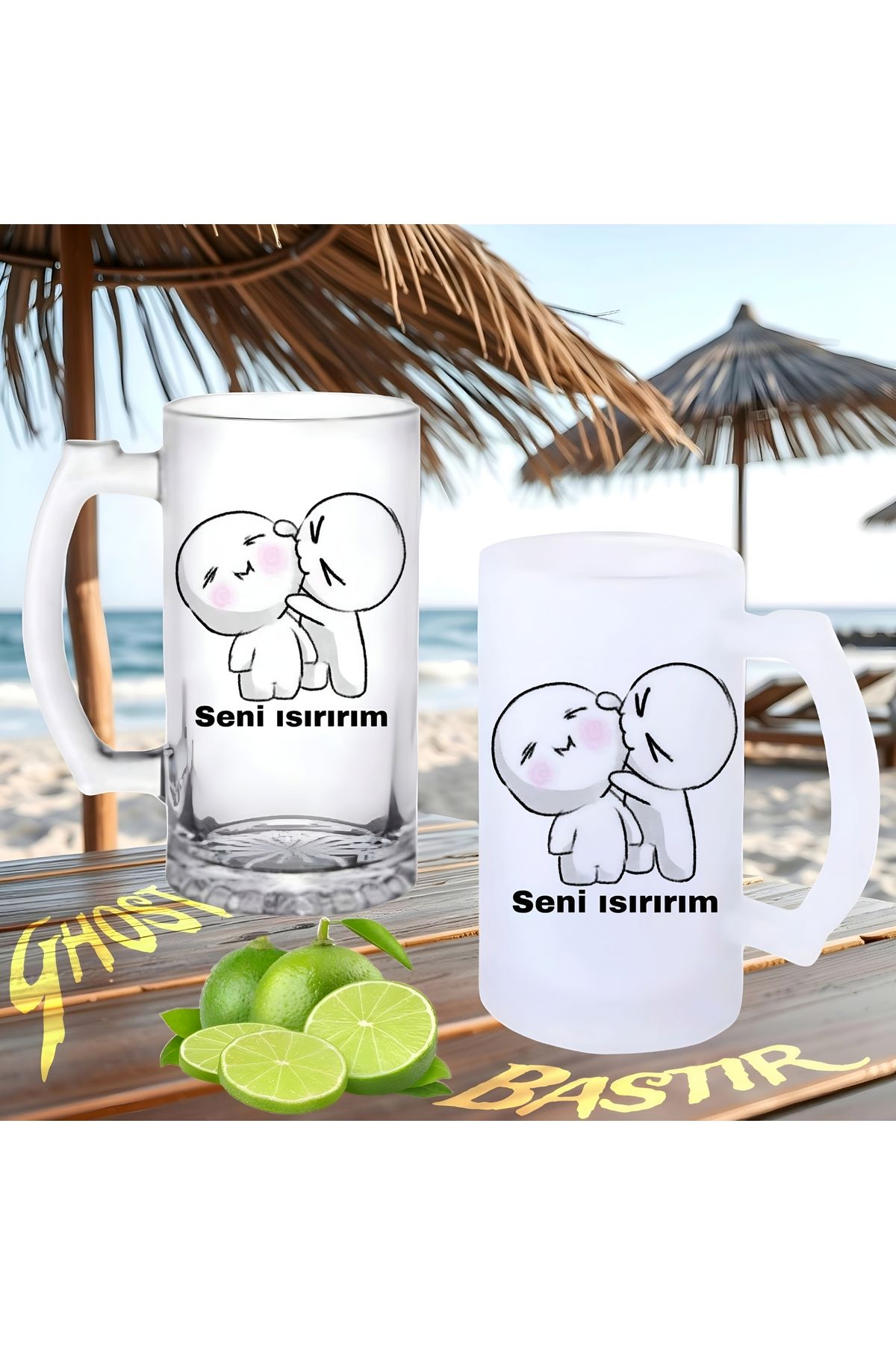 Ghostbusters Seni ısırırım buzlu ya da buzsuz bira bardağı