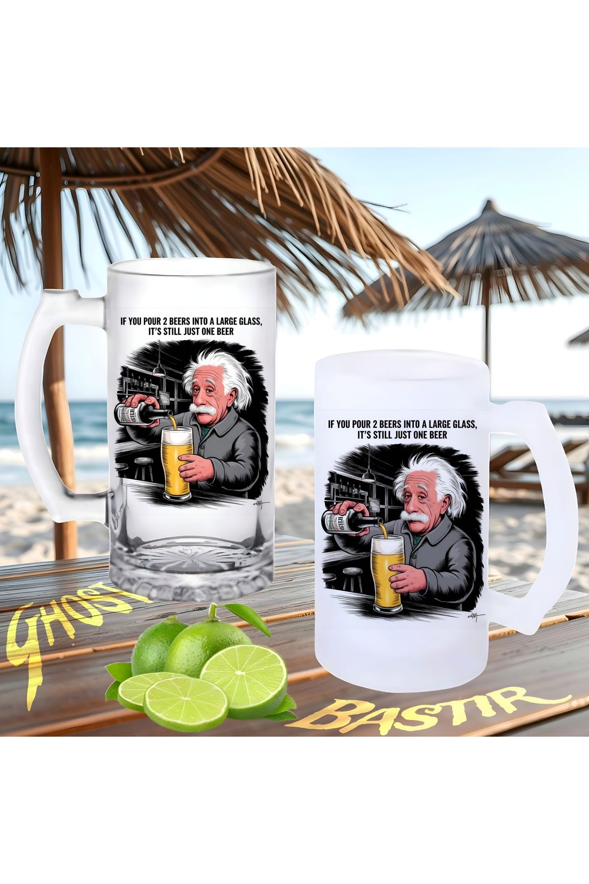 Ghostbusters Einstein buzlu ya da buzsuz bira bardağı