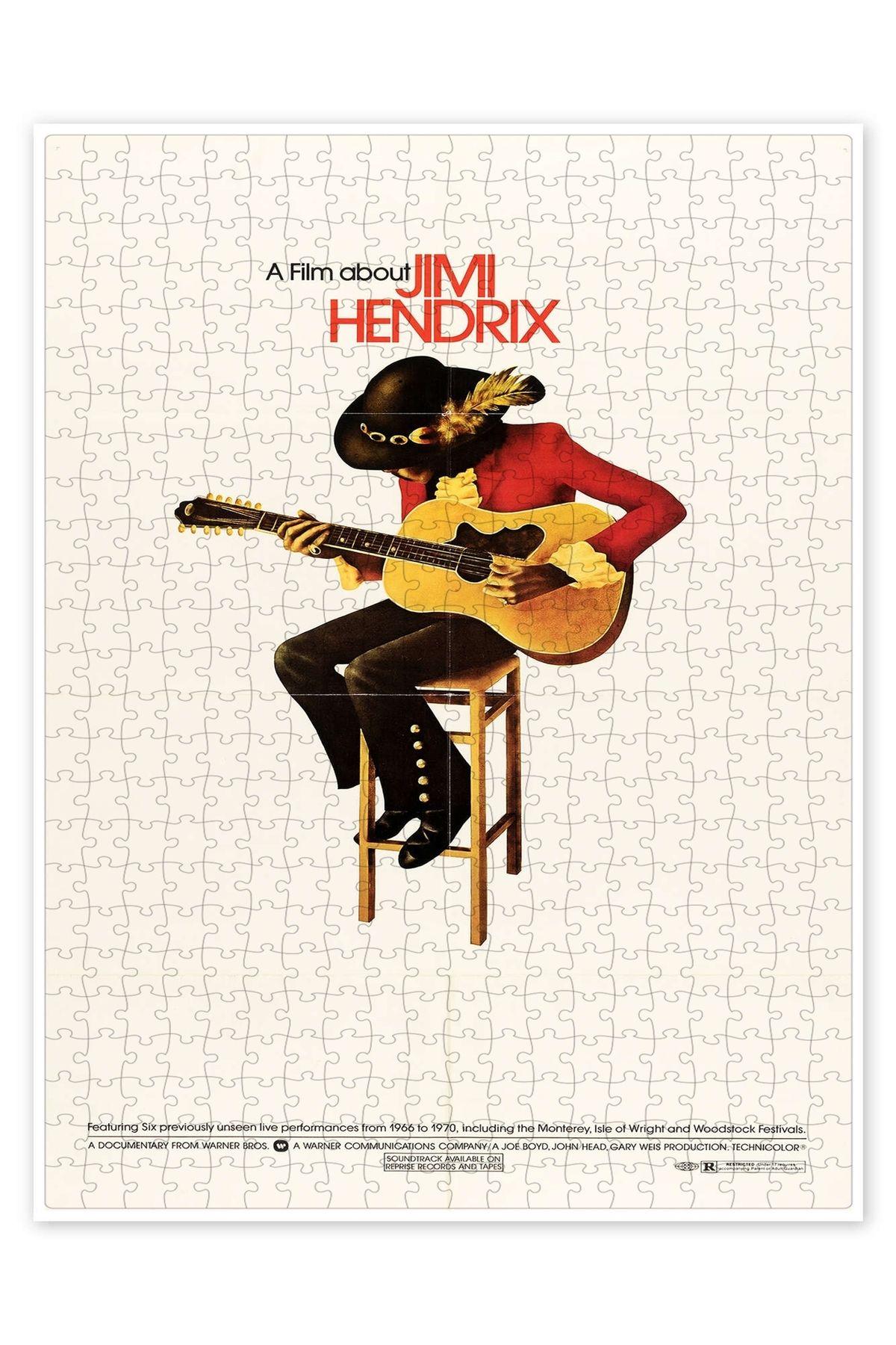 Jeronkarji Jimi Hendrix 1973 500 Parça Puzzle Yapboz Klasik Film Temalı