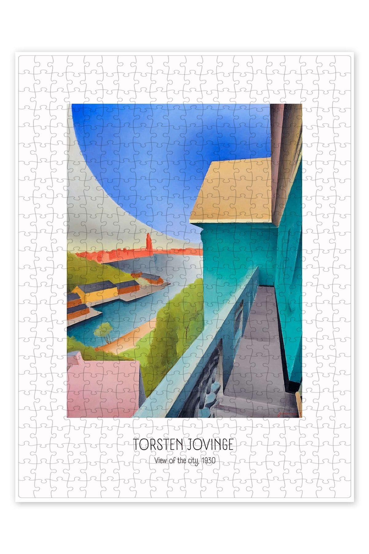 Jeronkarji Torsten Jovinge - Şehir manzarası, 1930 500 Parça Puzzle Yapboz Şehir Manzara Temalı Hobilik