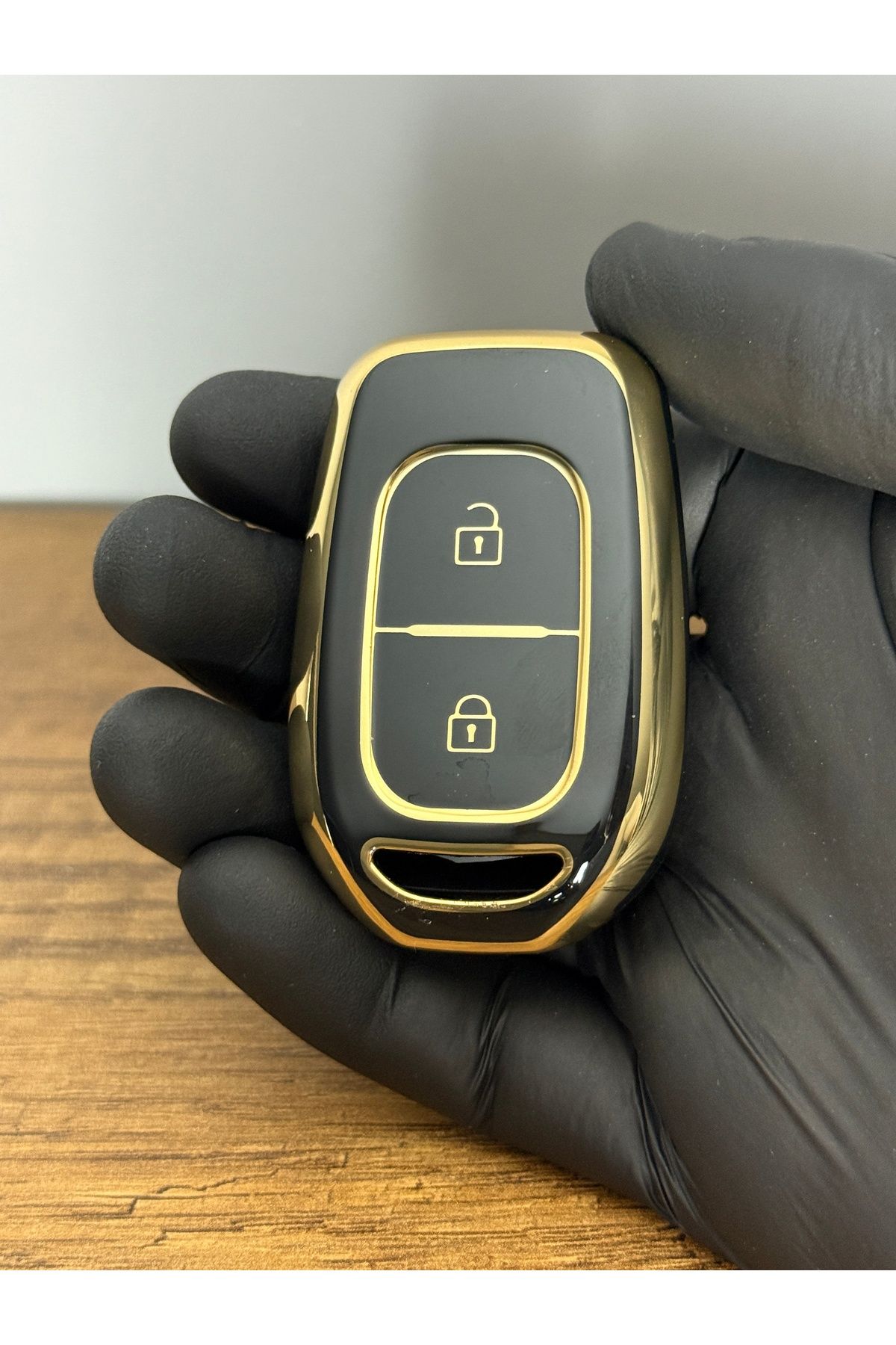 Mavi Keys Renault Symbol Sandero Trafic Megane4 Dacia Logan 2 düğmeli silikon anahtar Koruma kılıfı Siyah