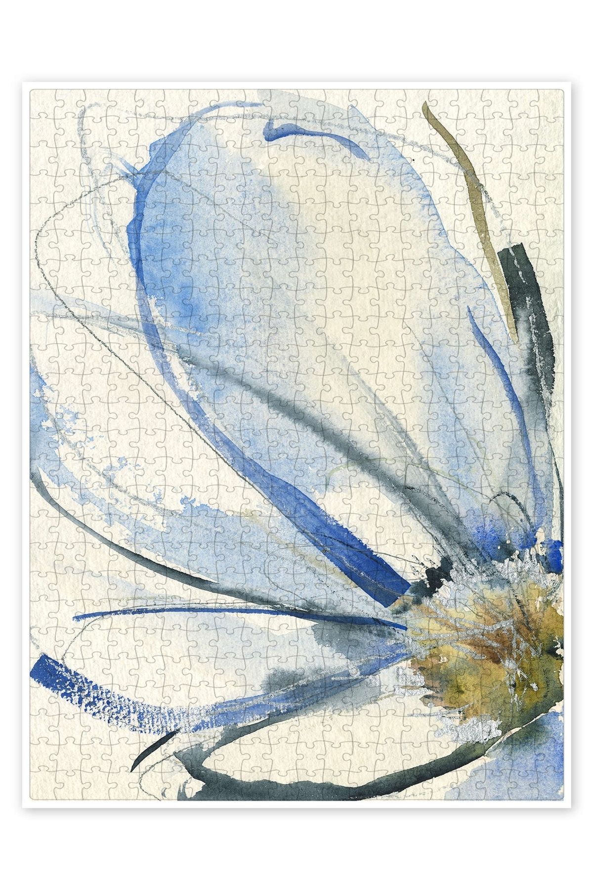 Jeronkarji Cobalt & Paynes Petals 500 Parça Puzzle Yapboz Bohem Soyut Sanat Temalı
