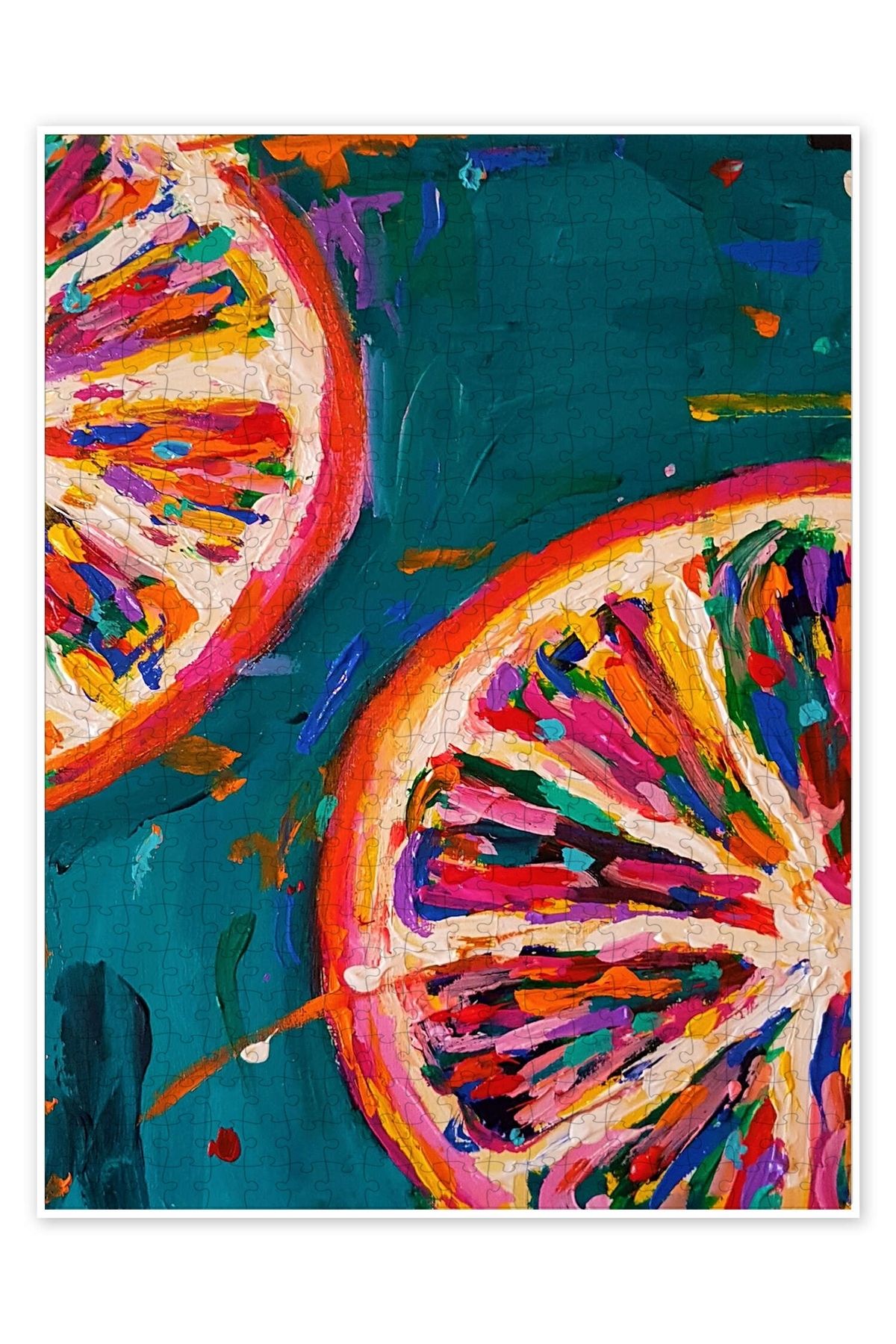 Jeronkarji Pembe Greyfurt 500 Parça Puzzle Yapboz Bohem Soyut Sanat Temalı