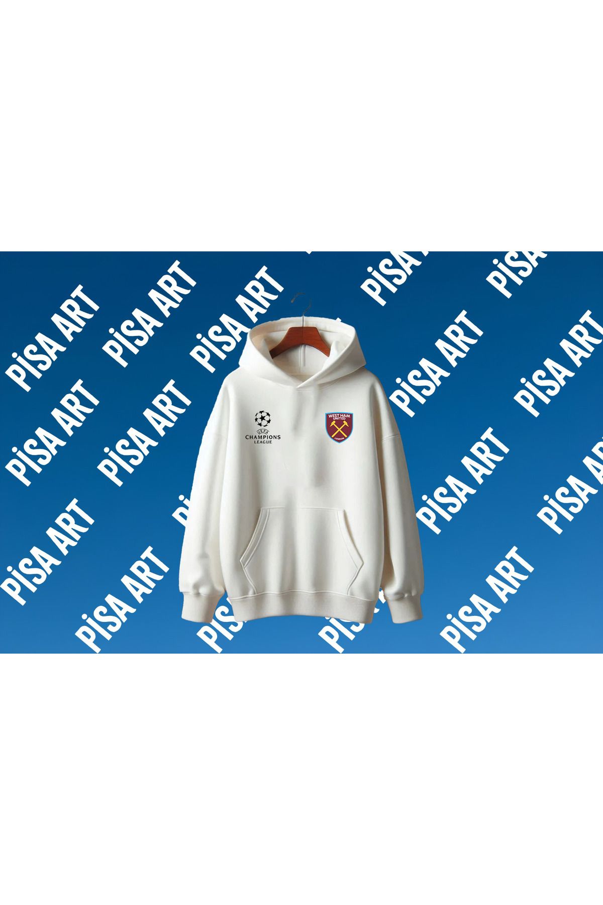 Pisa Art WESTHAM UNITED DEVLER LİGİ ÖZEL TASARIM UNISEX TARAFTAR SWEATSHIRT