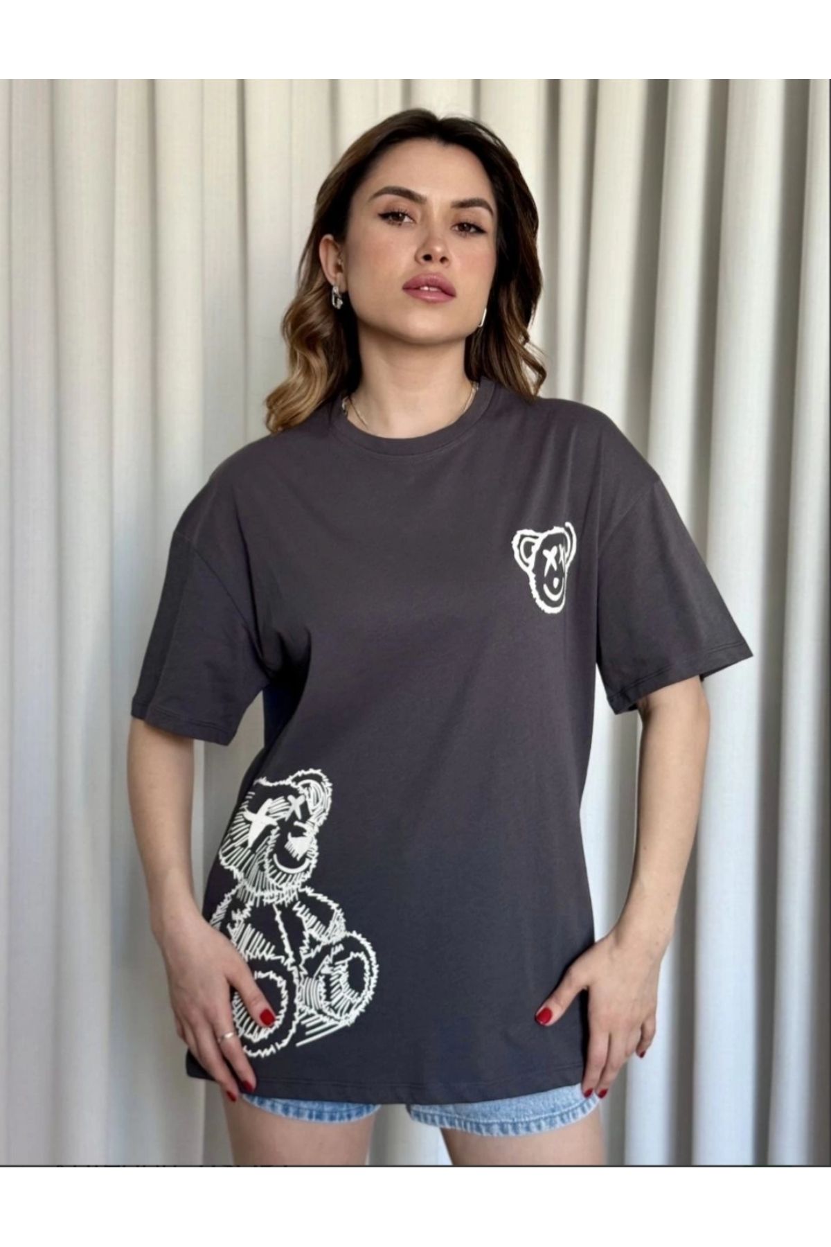 MODA Baskılı ayıcıklı tişört