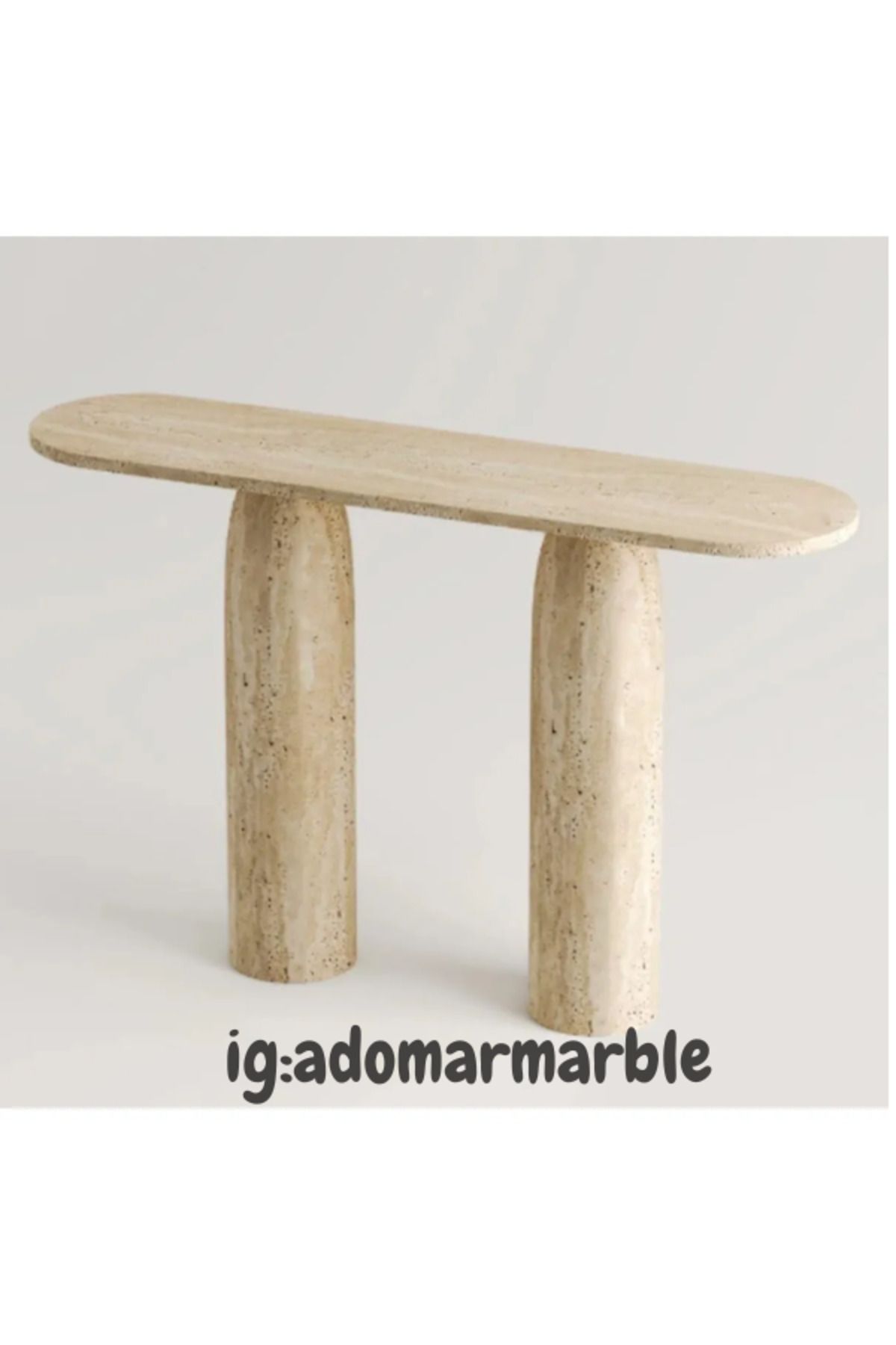 adomarmarblehandmadeandluxury ADOMAR Traverten Dresuar, Mermer Dresuar, Antre Dresuar, %100 Doğal Taş, Konsol Masası, Özel Ölçü