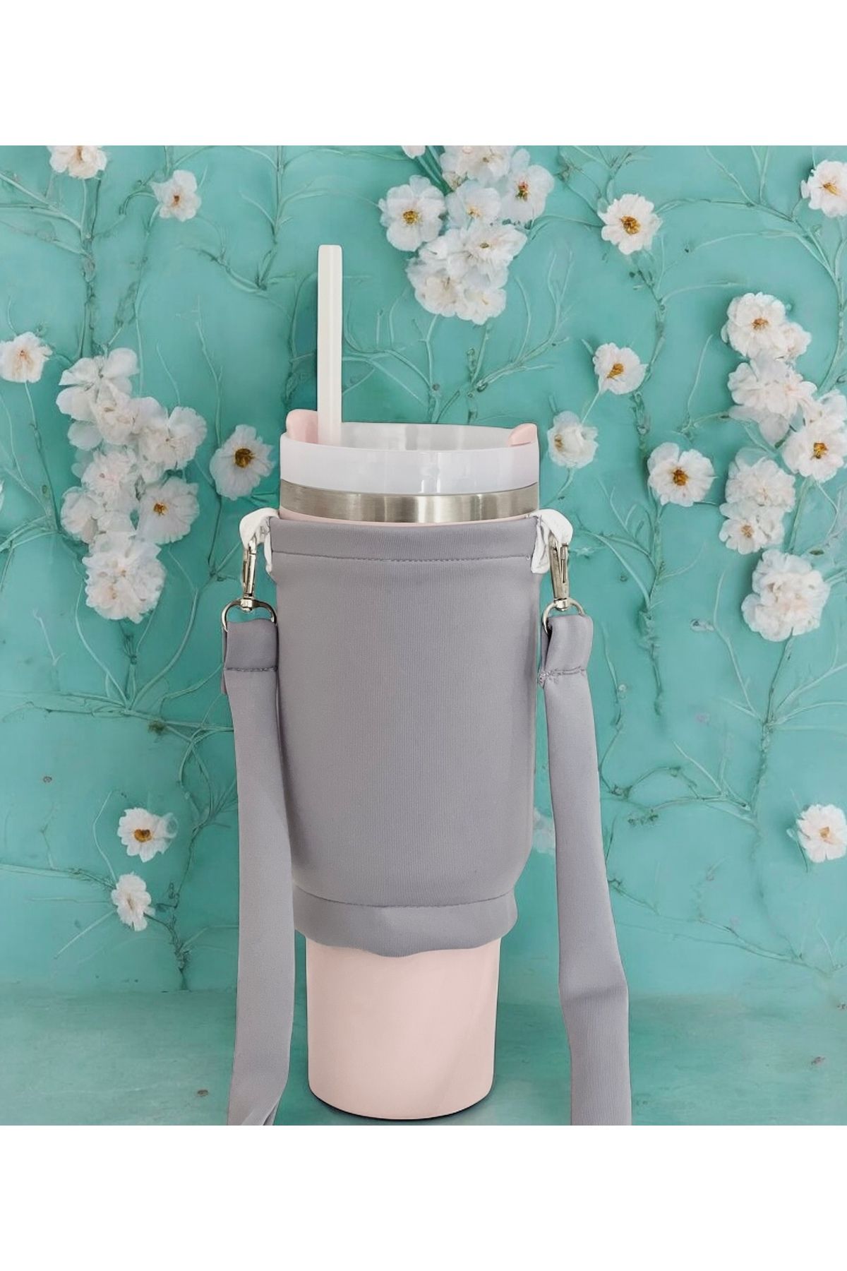 JACA Quencher Pipetli 1.18 Lt Termos Uyumlu Askılı Kilif Çanta Ve Renki Omuz Askisi Aksesuar