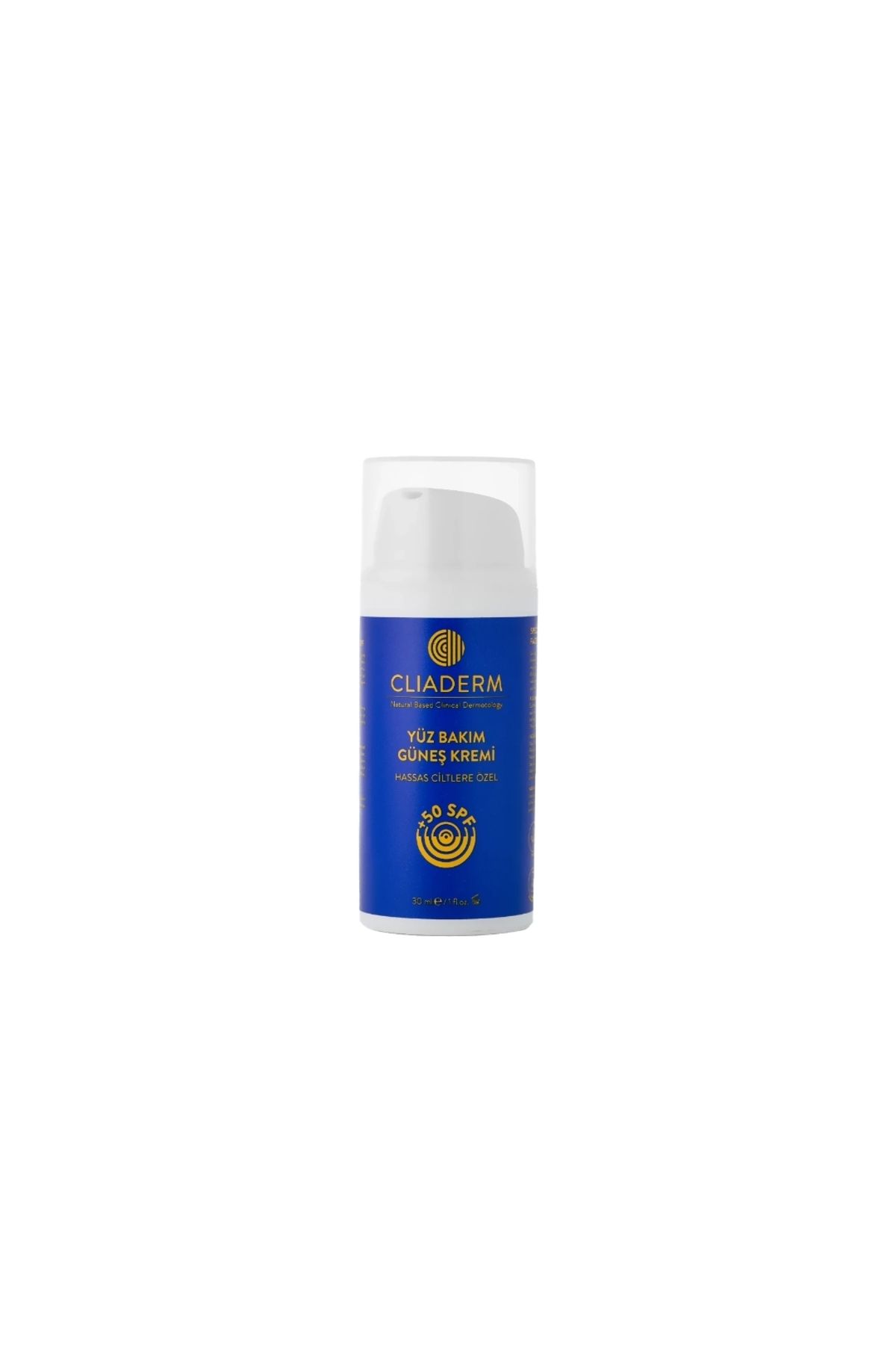 Cliaderm Natural Based Clinical Dermotology Cliaderm Yüksek Koruma Nemlendirici Leke Karşıtı 50 Spf Yüz Güneş Kremi