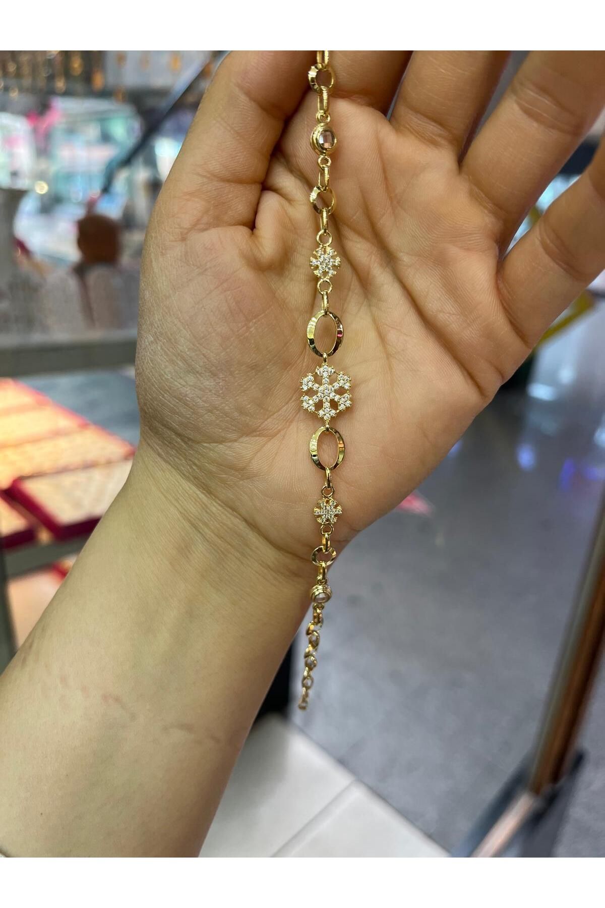 Çelikoğlu Kuyumculuk ÇELİKOĞLU KUYUMCULUK 8 AYAR ALTIN KAR TANESİ BİLEKLİK 4,95 GR