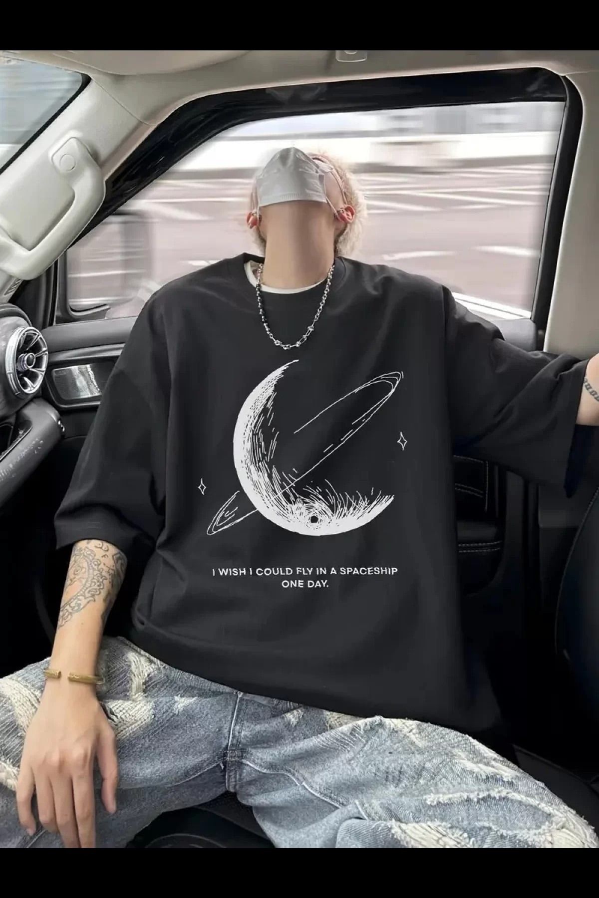 cakır and moniva Vintage Gotik Rahat Büyük Beden Kısa Kollu Tişört