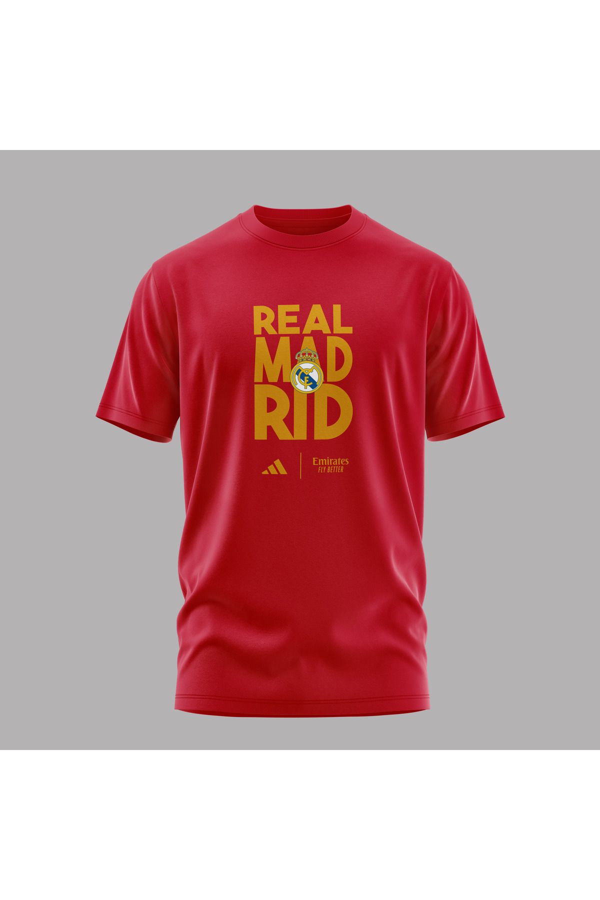 Scudetto T-Shirt Real Madrid Dikey Unisex Tişört