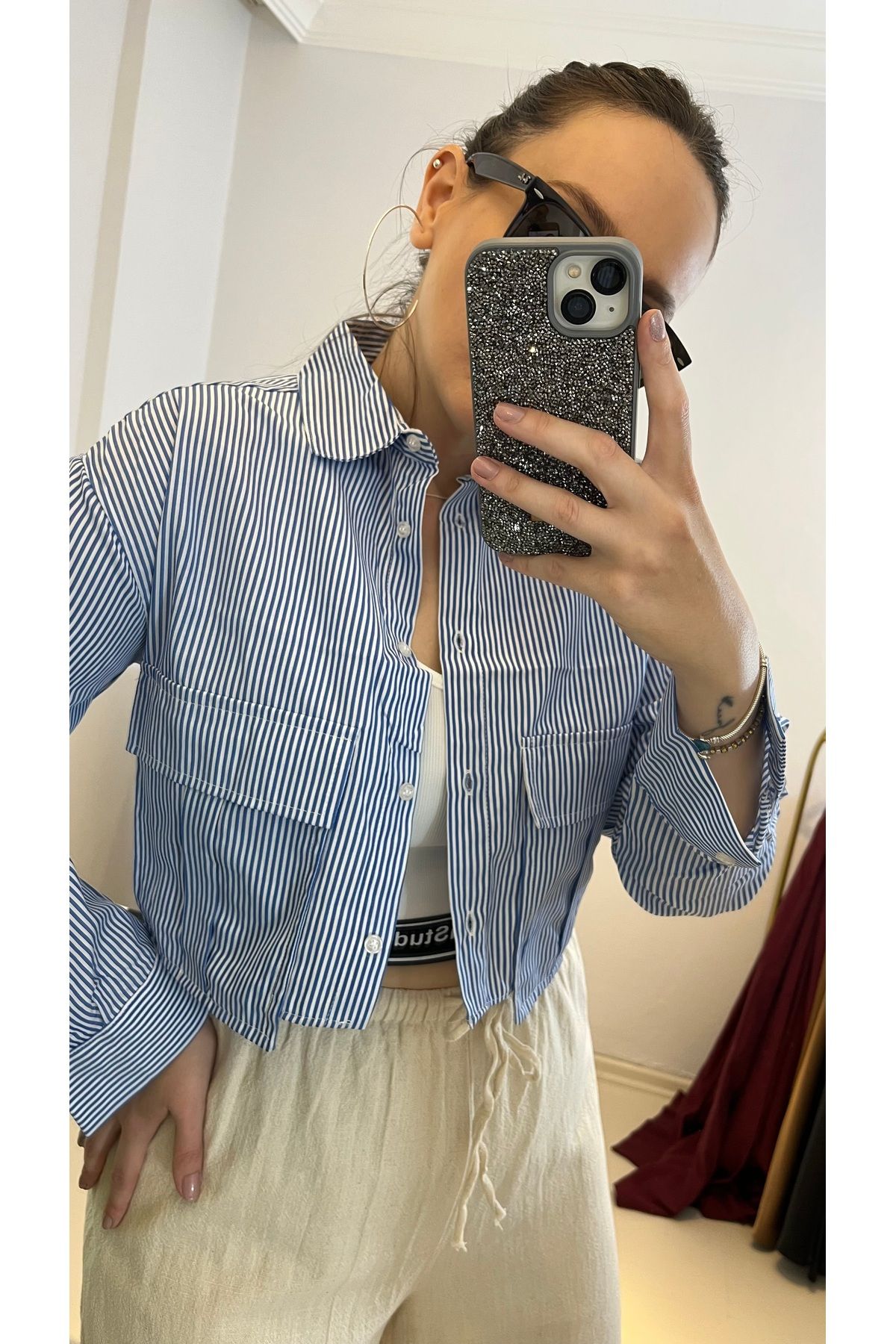Butik Crop Gömlek