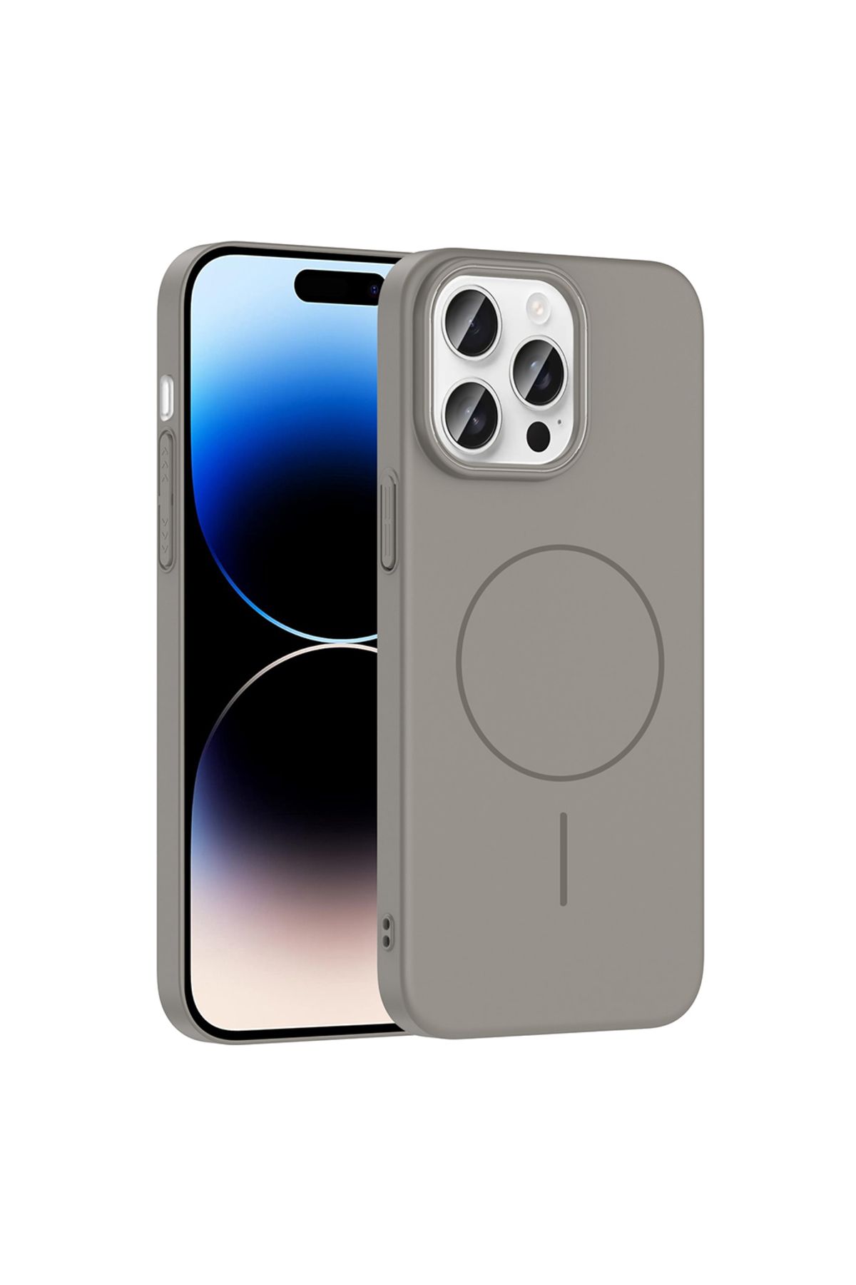 MMPSHOP İphone 14 Pro max Uyumlu Magsafe Özellikli Pürüzsüz Yüzey Sert Pc Silikon Kılıf