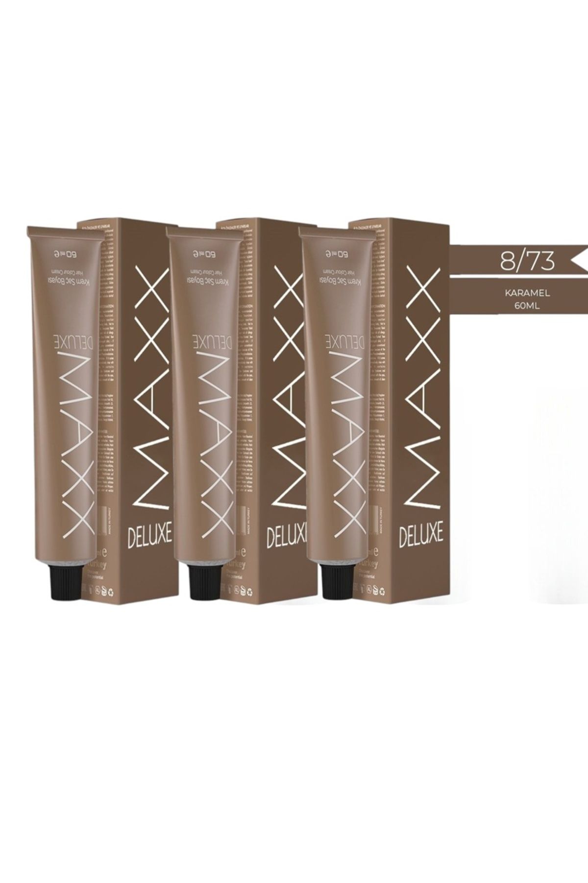 MAXX DELUXE 8.73 Karamel Krem Tüp Boya -60 ml 3 Adet