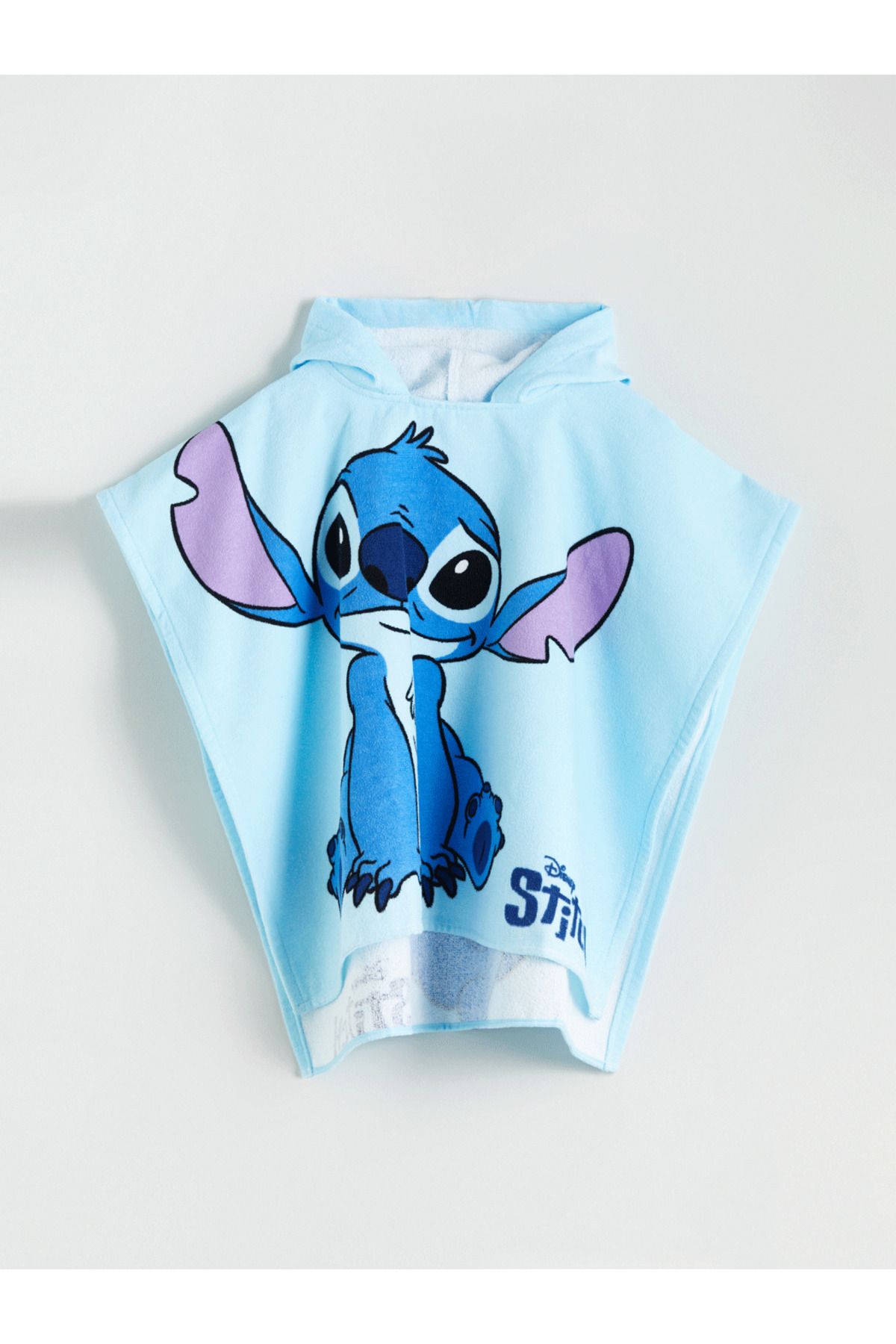 LC Waikiki Mavi Lilo ve Stitch Baskılı Kız Çocuk Plaj Havlusu