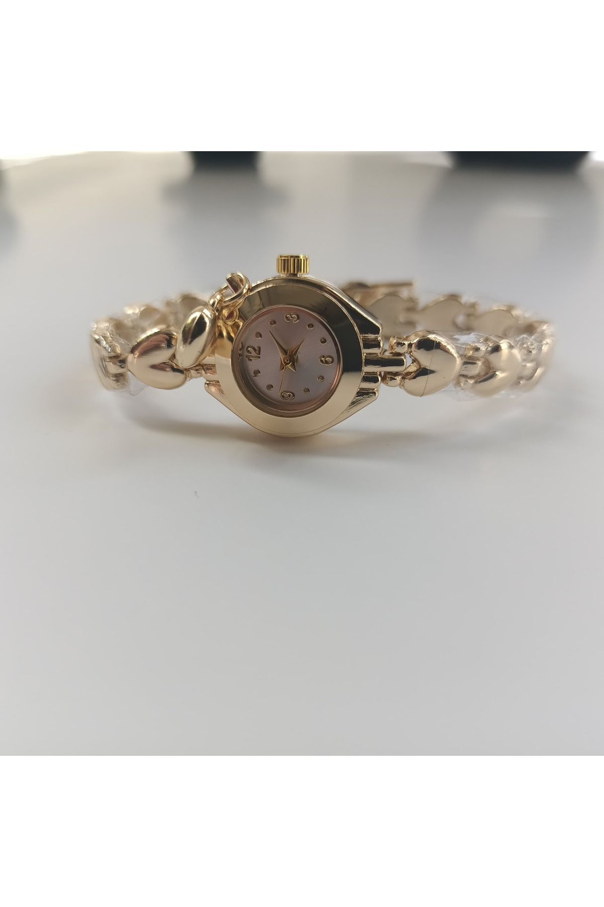 QUARTZ Lüks Kadın Kol Saati, Kalpli Saat, Kadın Saati, Gold Saat