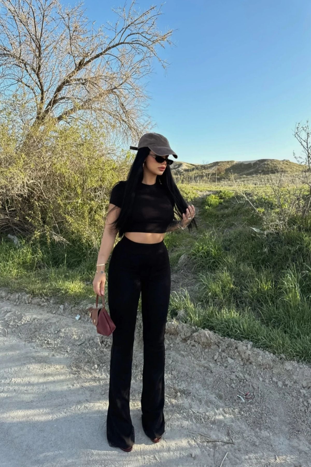 MOZENA Ribanalı Tayt Crop İkili Takım