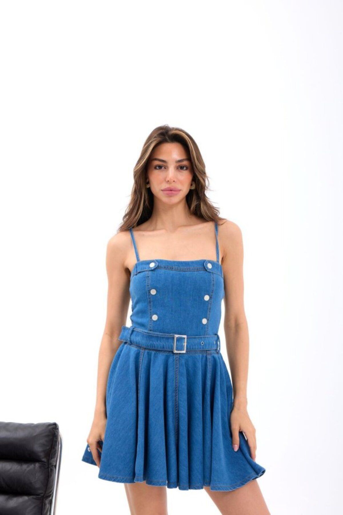 novafems 7363 KOT ELBİSE-MAVİ